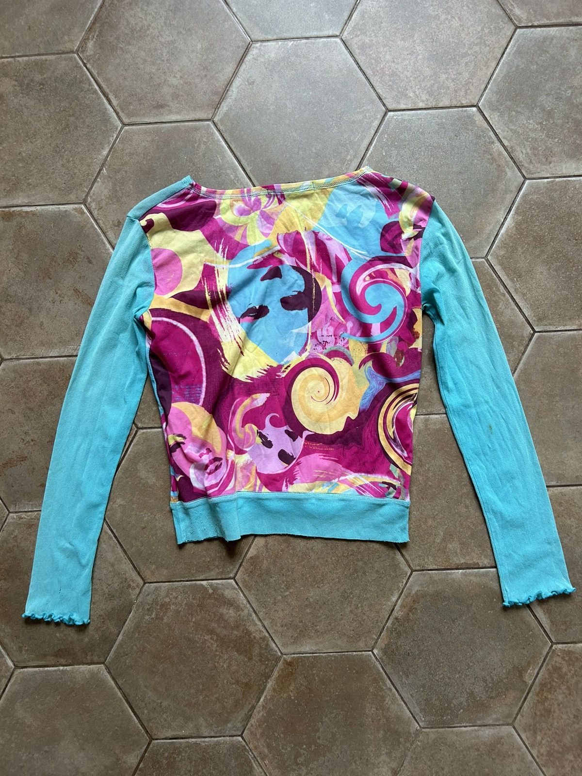 Other Abstract Jean Paul Gaultier Style Mesh Top Long Sleeve Tee Size M / US 6-8 / IT 42-44 - 5 Thumbnail
