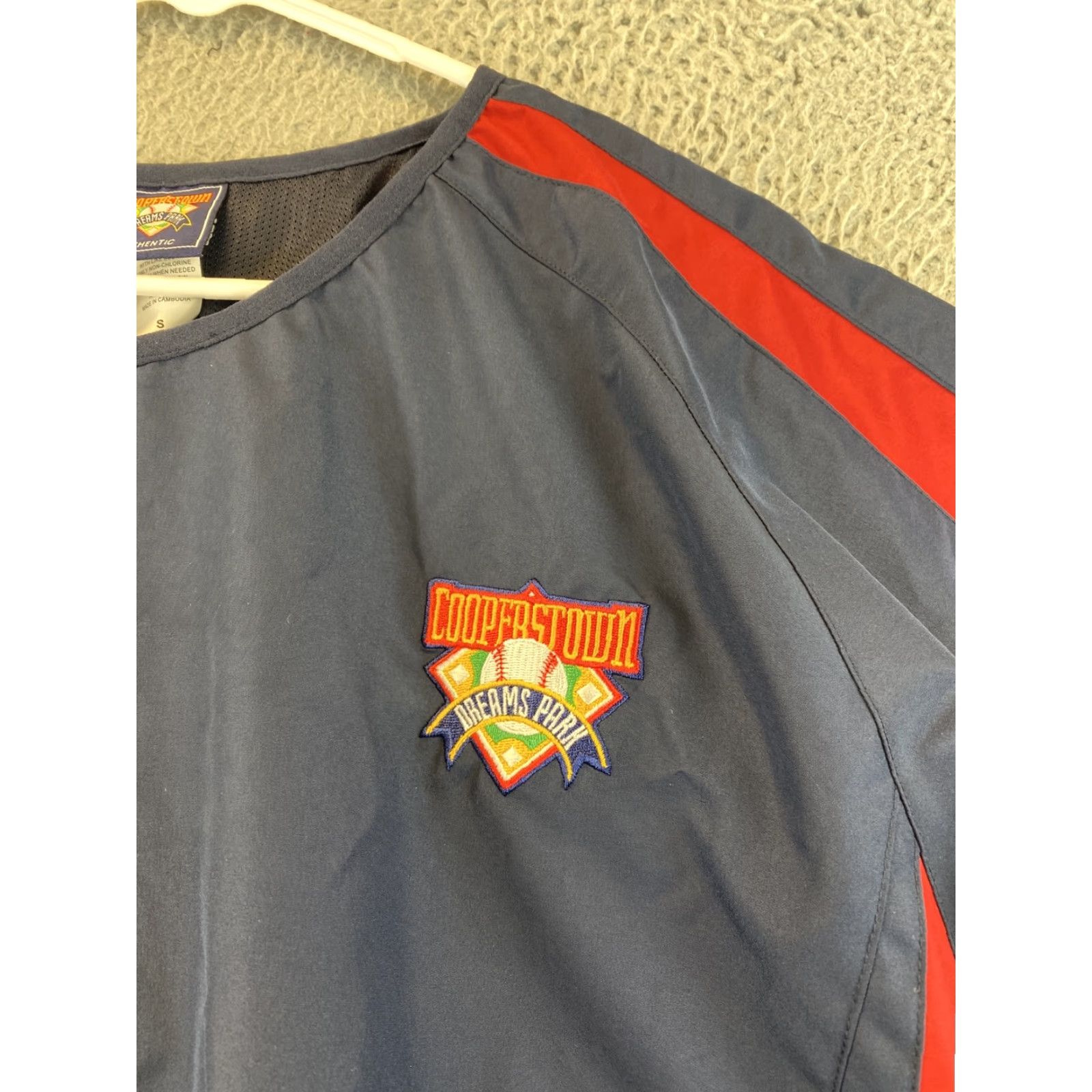 Vintage Cooperstown Baseball Short Sleeve Windshirt Mens S Blue Red V Neck Vented /89-58 Size US S / EU 44-46 / 1 - 2 Thumbnail