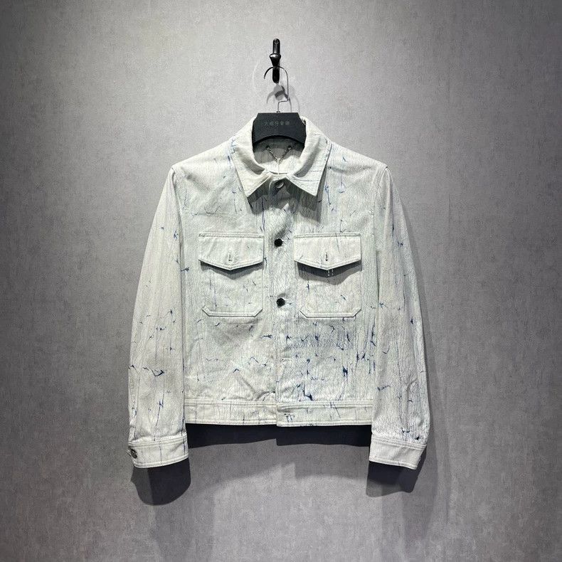 Louis Vuitton Louis Vuitton Smudged denim jacket Size US S / EU 44-46 / 1 - 1 Thumbnail