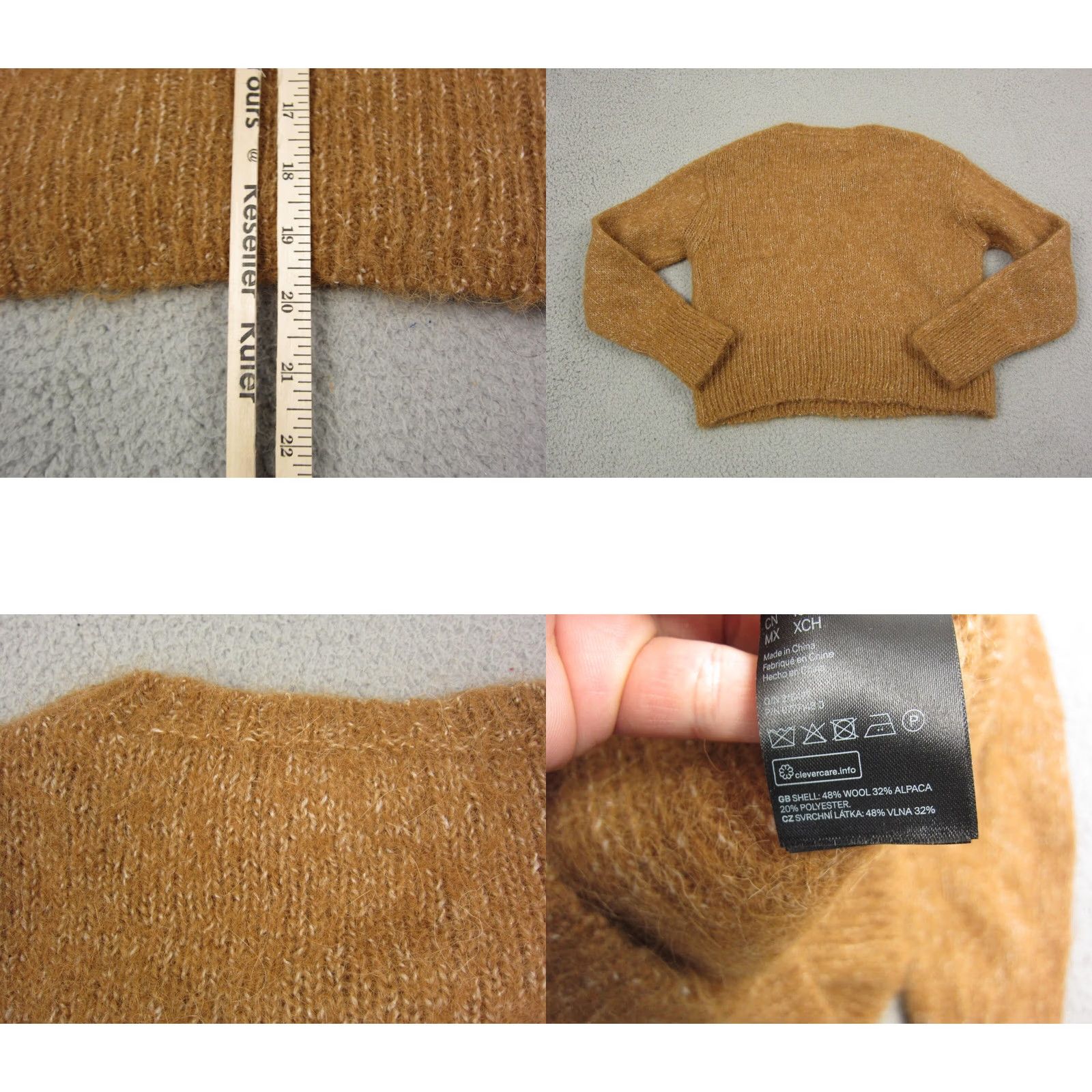 H&M H&M Sweater Women Extra Small Brown Alpaca Wool Soft Chunky Knit Ladies Size XS / US 0-2 / IT 36-38 - 8 Thumbnail