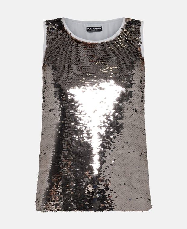 Dolce & Gabbana Sequinned top Size XL / US 12-14 / IT 48-50 - 1 Thumbnail
