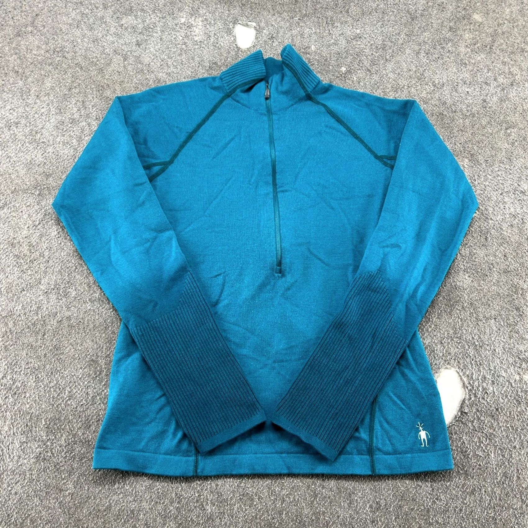 Smartwool SmartWool Sweater Womens M Blue Merino Wool 1/4 Zip Pullover Long Sleeve Ribbed Crew Neck All Seasons 90s Womens Pullover M Blue Size M / US 6-8 / IT 42-44 - 2 Thumbnail
