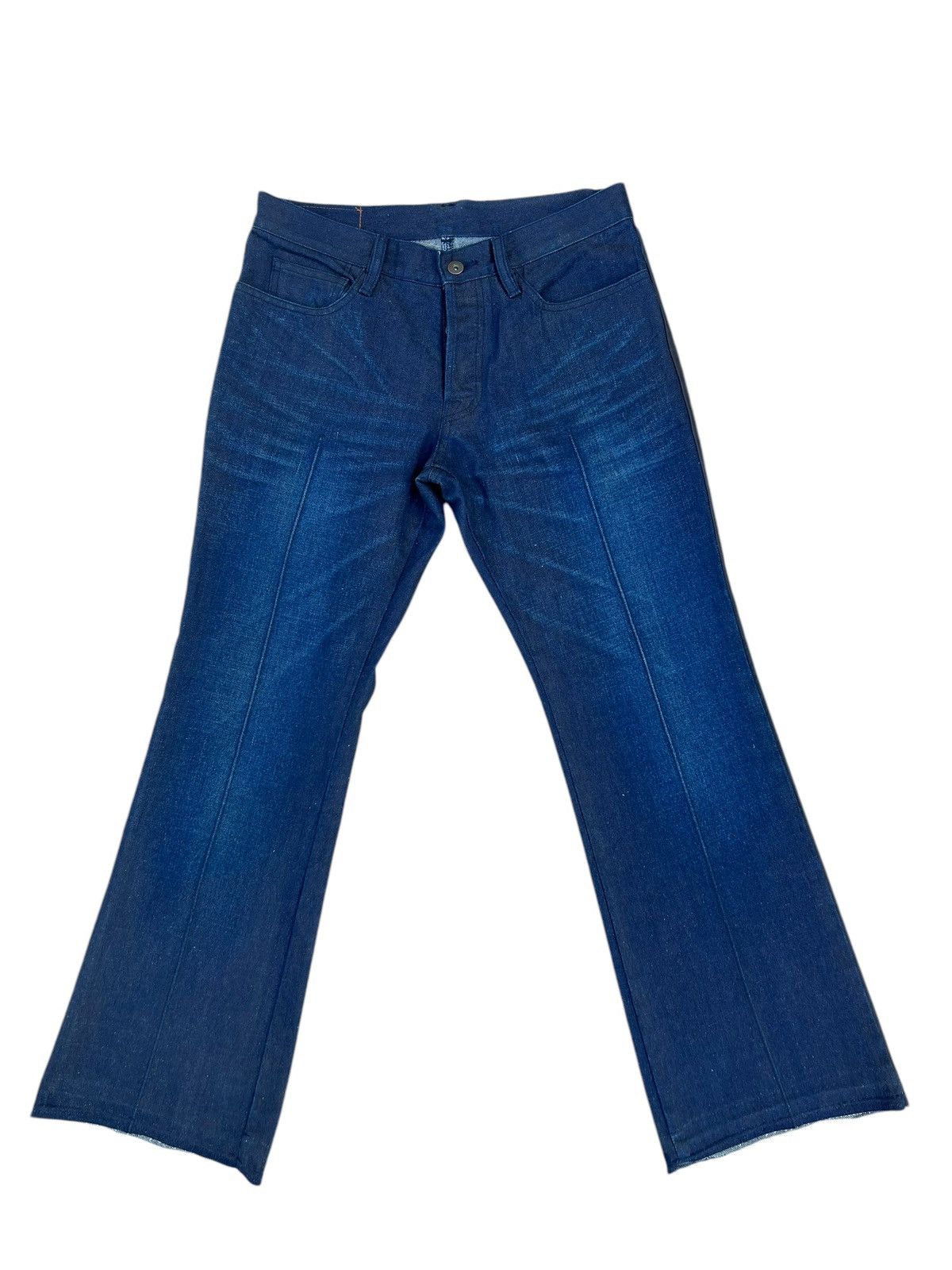 Boycott × Japanese Brand Vintage Boycott Japan Side Strap Waxed Denim Bootcut Jeans Size US 30 / EU 46 - 1 Thumbnail
