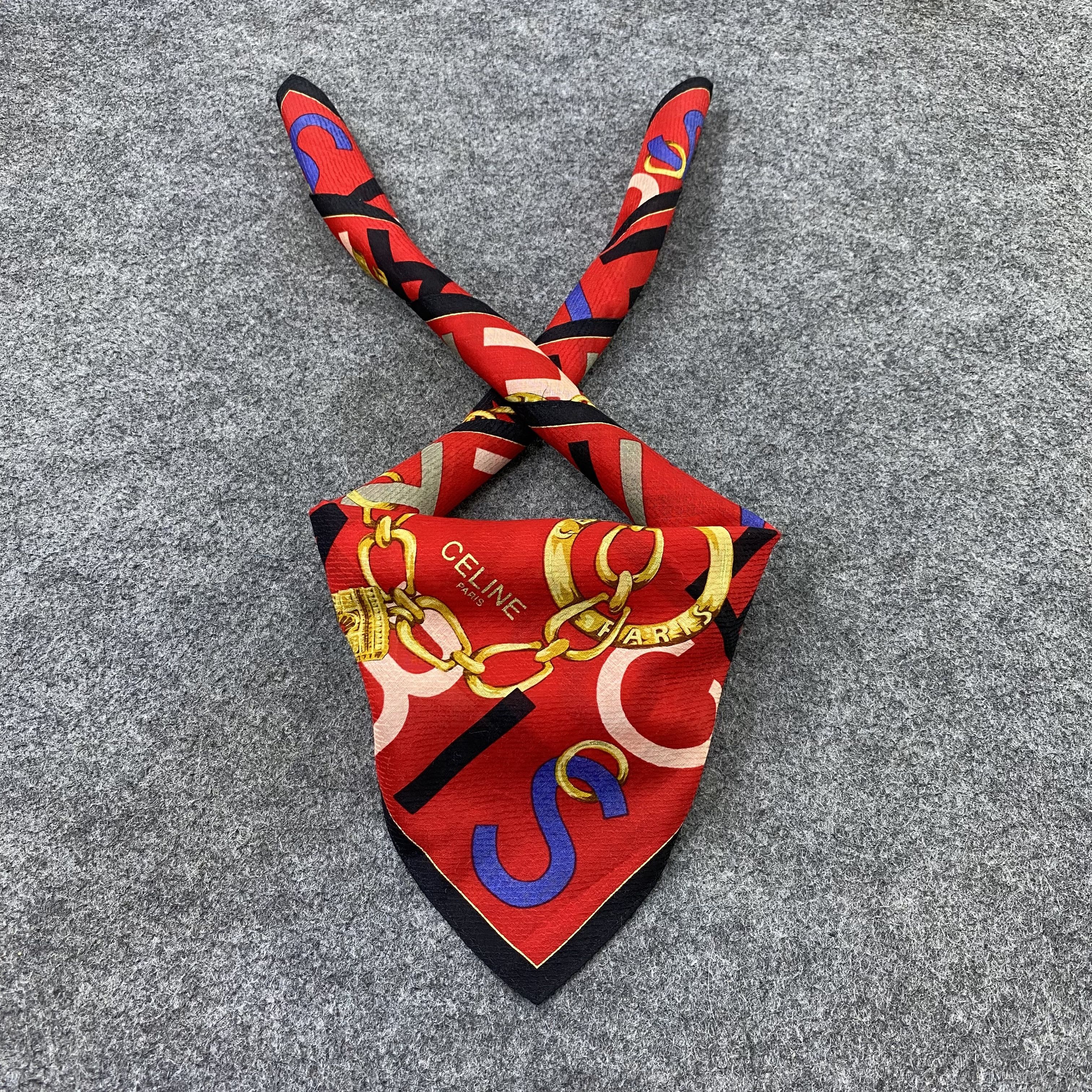 Celine Celine Handkerchief Neckerchief Bandana-B1824 Size ONE SIZE - 2 Thumbnail