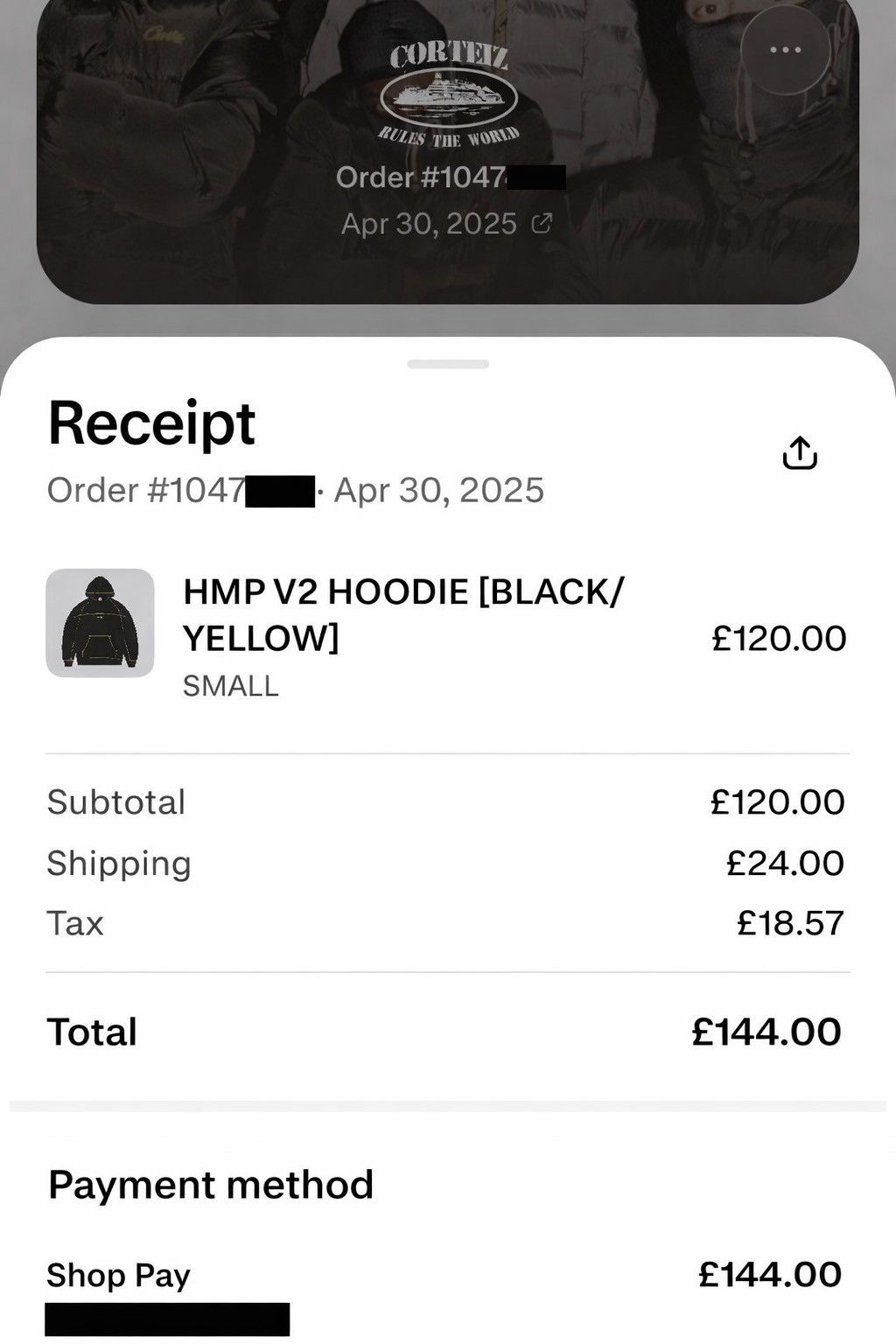 Corteiz Corteiz HMP V2 Hoodie Black Yellow Stitching Size S Size US S / EU 44-46 / 1 - 7 Thumbnail
