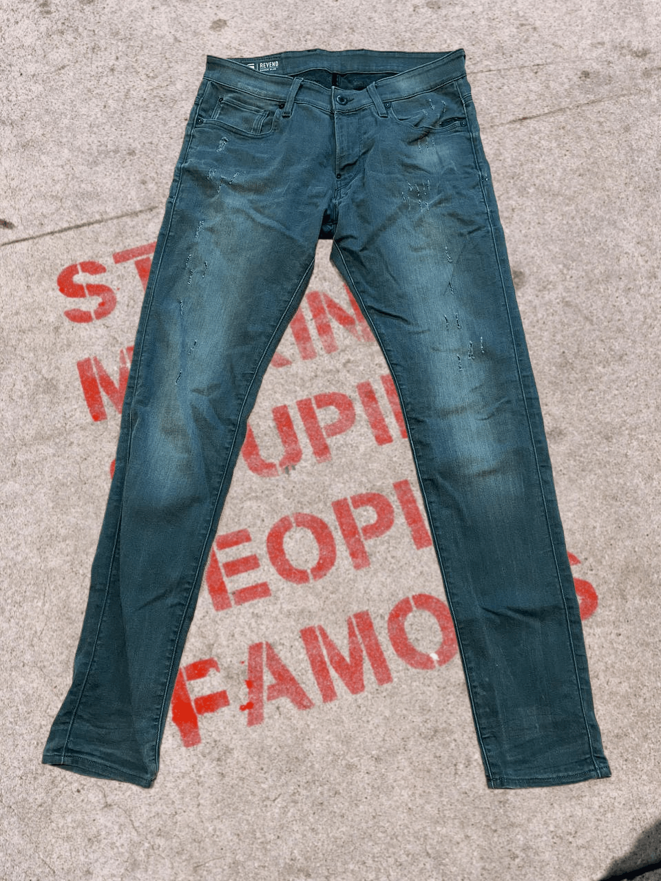 G-Star New G-Star Faded Grey Neblina Revend Skinny Jeans Size US 32 / EU 48 - 1 Thumbnail