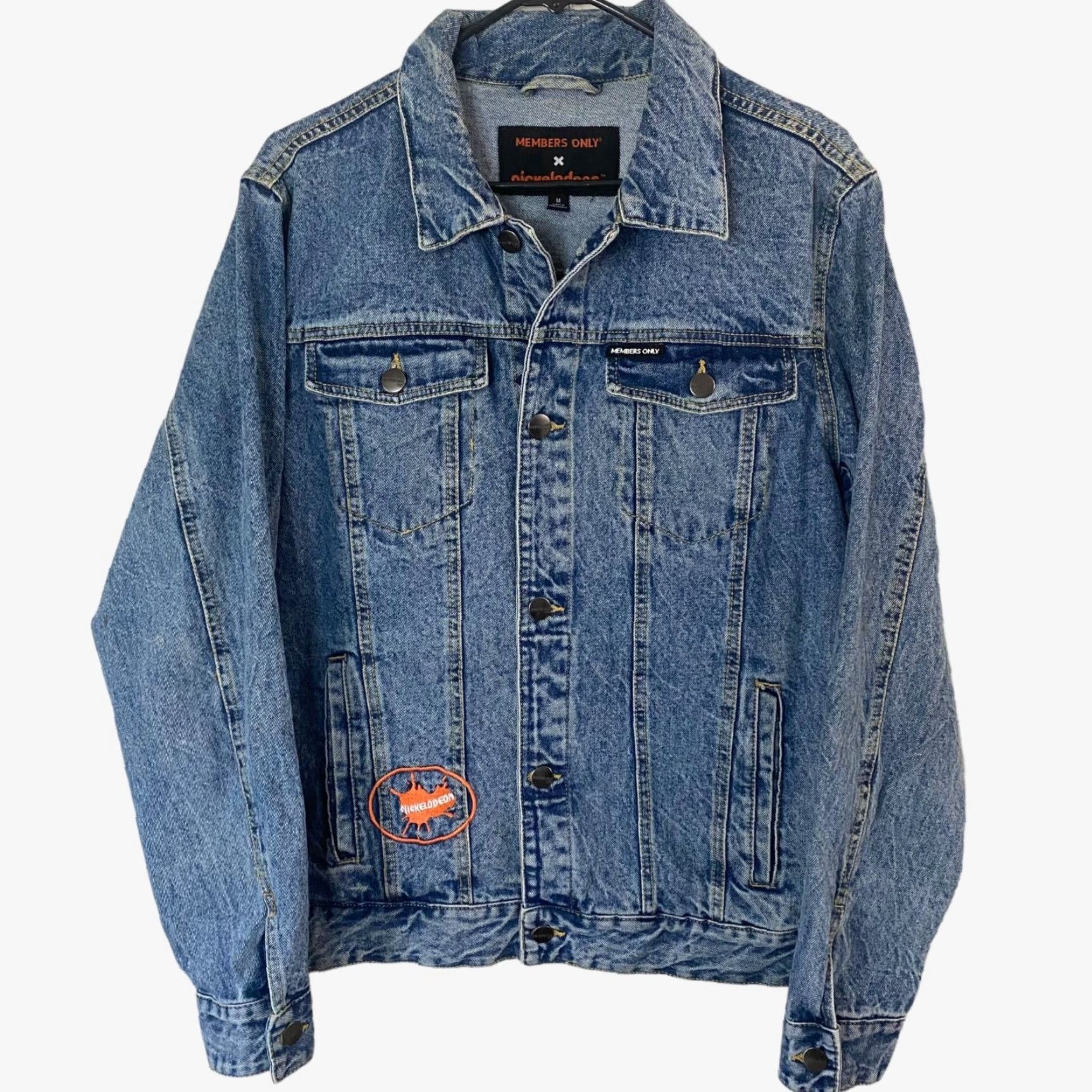 Members Only VINTAGE Members Only Nickelodeon Denim Jacket - Cartoon Rugrats Hey Arnold! - Men’s Medium - Blue - 100% Cotton - Button Front - 90s Theme Jackets Size US M / EU 48-50 / 2 - 3 Thumbnail