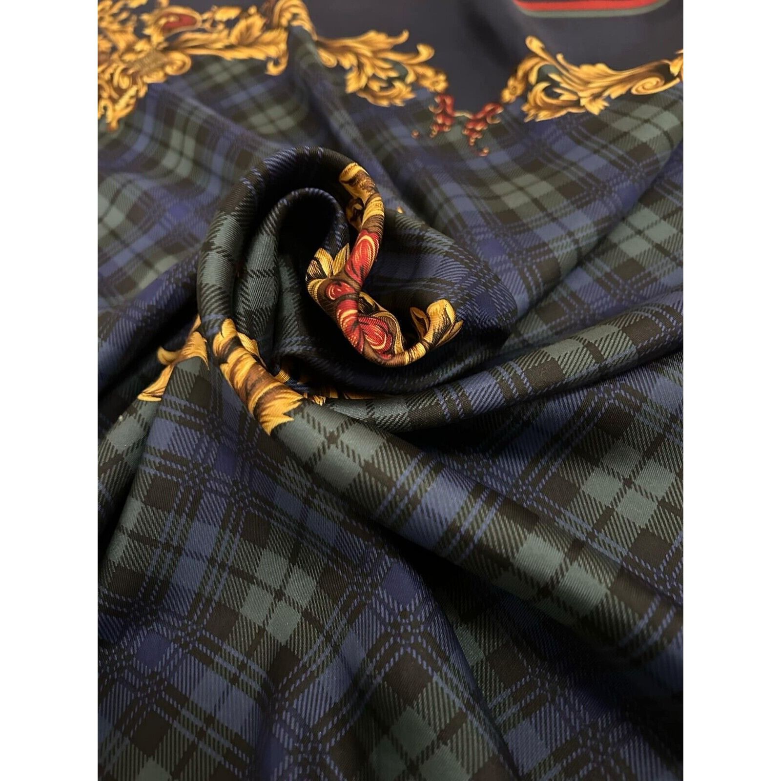 Ralph Lauren LAUREN RALPH LAUREN Tricolor Baroque Print Scarf Silk Italy Size ONE SIZE - 5 Thumbnail
