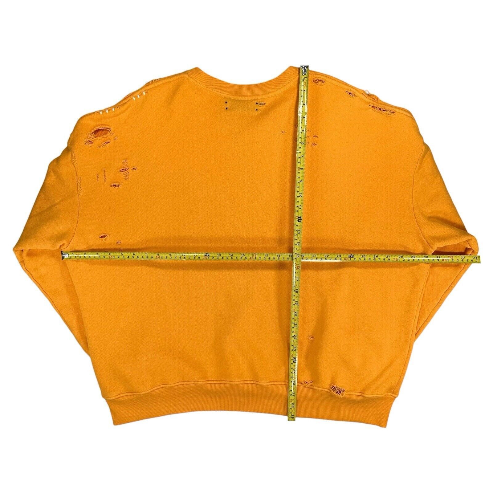 Amiri Amiri Size L Sweatshirt Yellow Oversized Distressed Golden Size US L / EU 52-54 / 3 - 2 Thumbnail