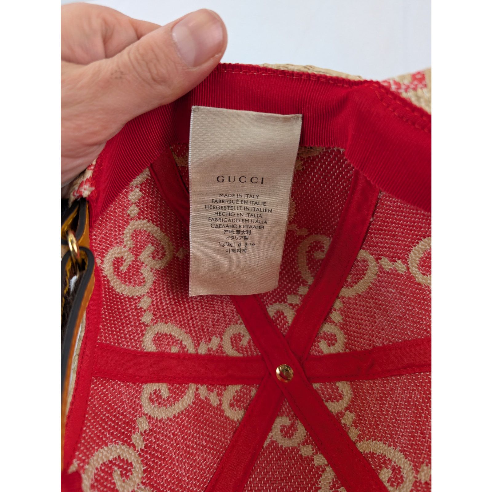 Gucci o1rshd1 Size: S / Baseball Cap / Hat in Beige/Red Size ONE SIZE - 13 Thumbnail