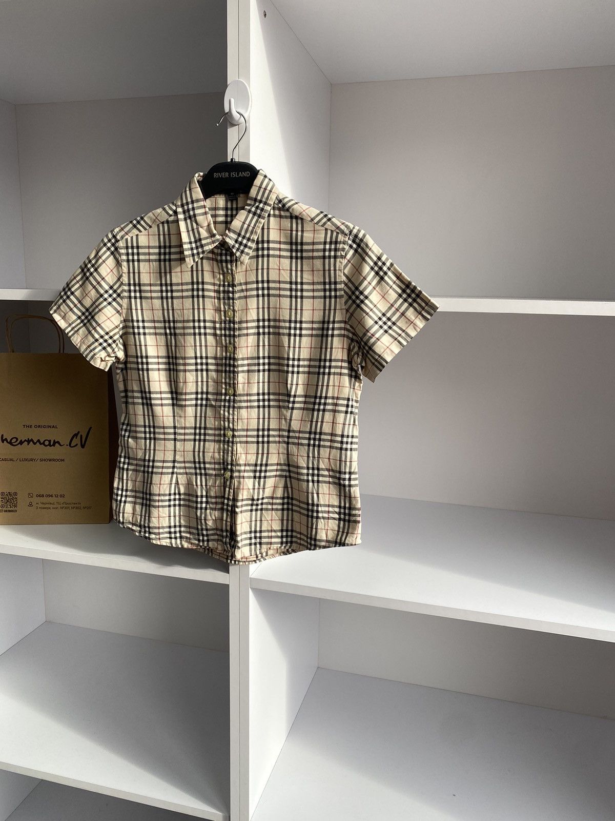 Burberry × Designer × Vintage Vintage Burberry Kids Nova Check Button Up Shirt Size US M / EU 48-50 / 2 - 4 Thumbnail