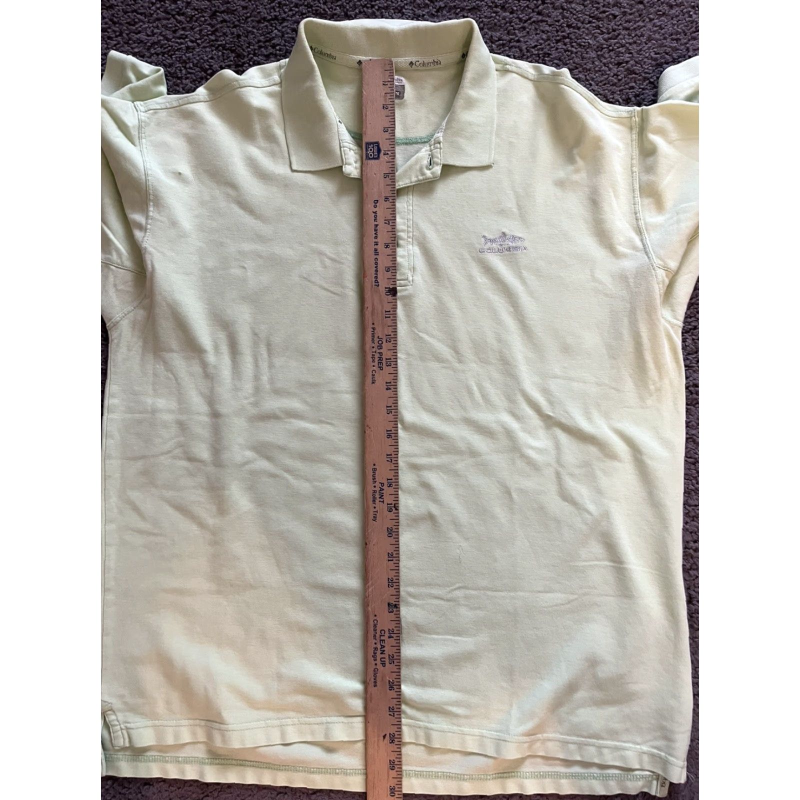 Vintage VINTAGE Columbia Polo Shirt Solid Lime Green Short Sleeve XL Men's Fish Logo Flaws Size US XL / EU 56 / 4 - 5 Thumbnail
