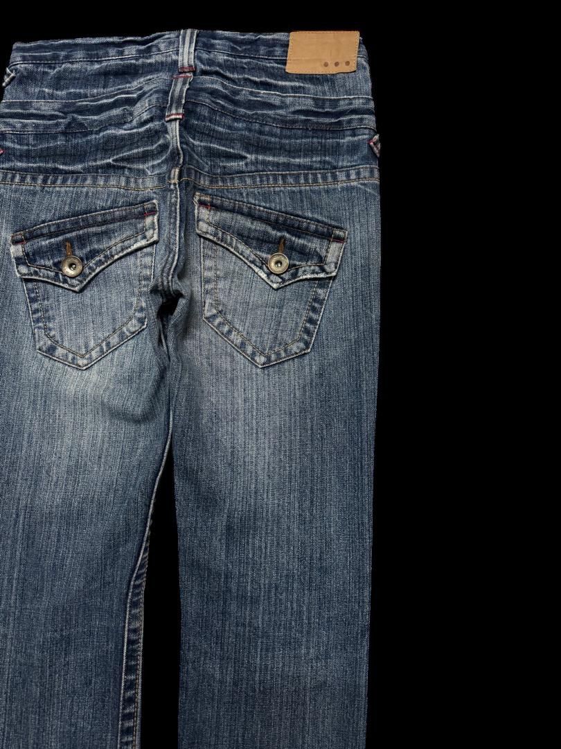 Japanese Brand DOUBLE WAIST Vintage Japanese Mudwash Distressed Slim Jean Size US 29 - 16 Thumbnail