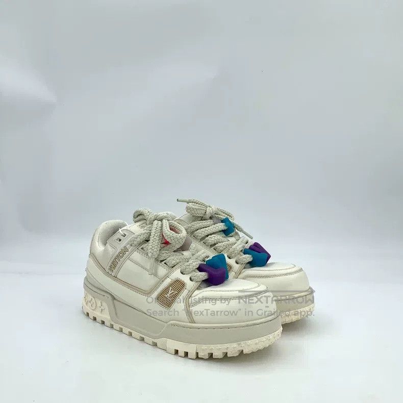 Louis Vuitton Louis Vuitton Trainer Maxi white lace-up platform sneaker Size US 5 / EU 37 - 2 Thumbnail