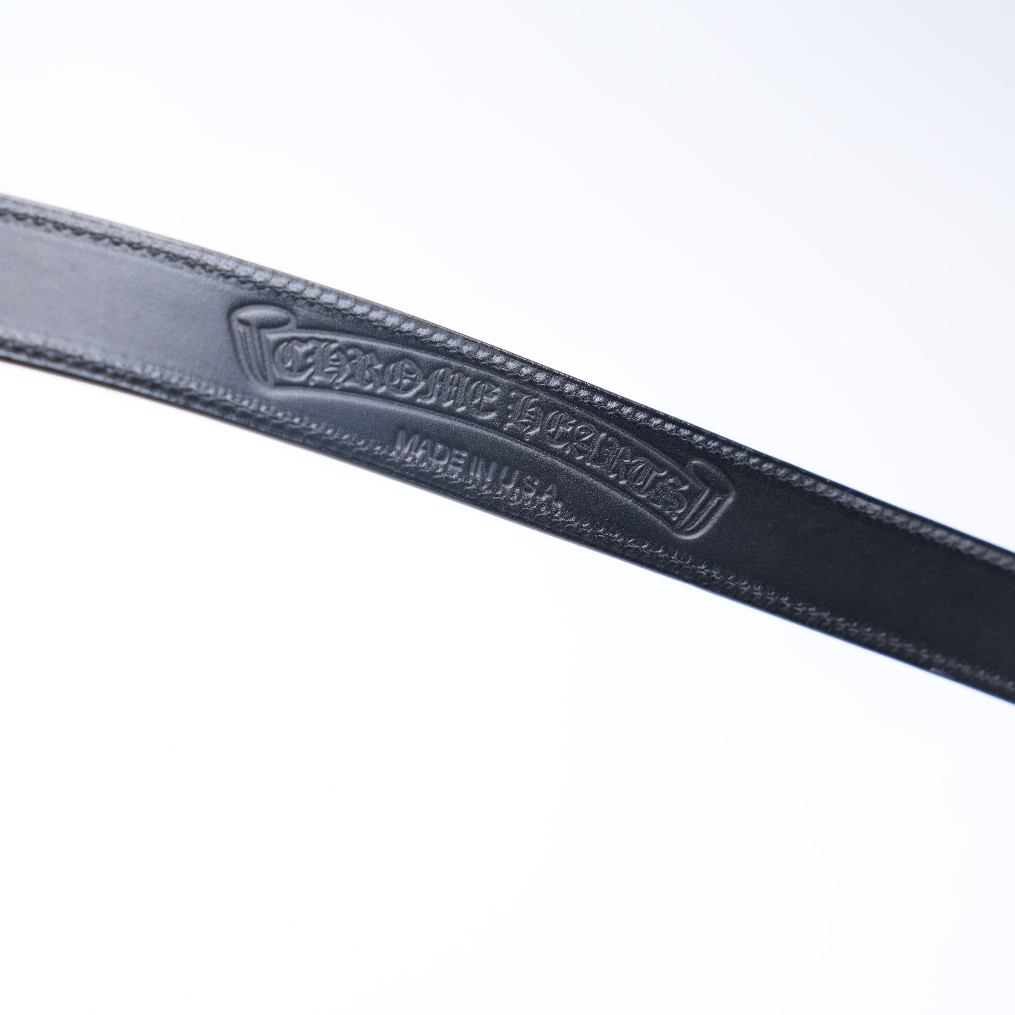 Chrome Hearts CHROME HEARTS PLAIN BLACK BELT STRAP 1 INCH SIZE 34 BRAND NE Size 34 - 4 Thumbnail