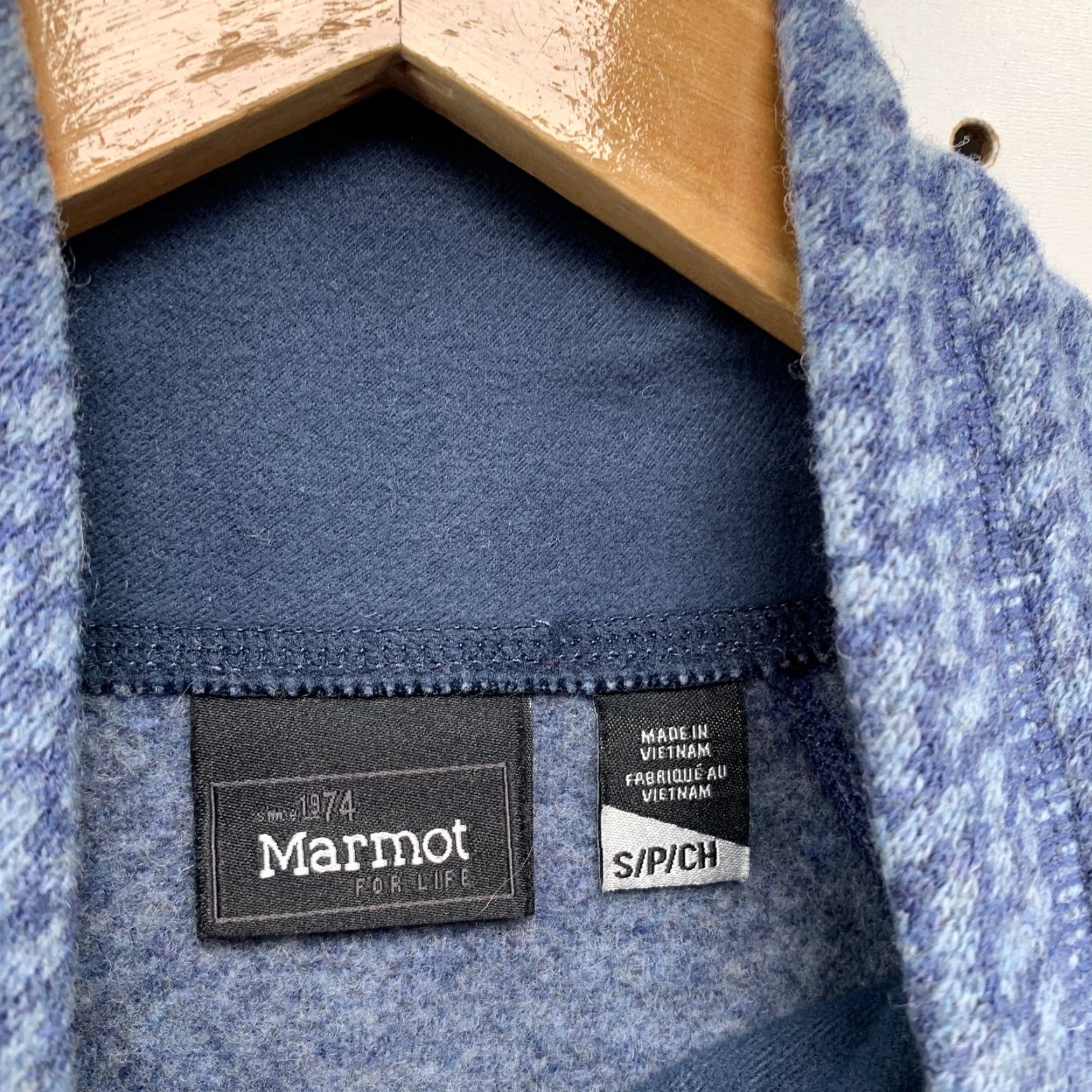 Marmot Marmot Wool Sweater Women Small Blue Long Sleeve Winter Outdoor Warm Size S / US 4 / IT 40 - 2 Thumbnail