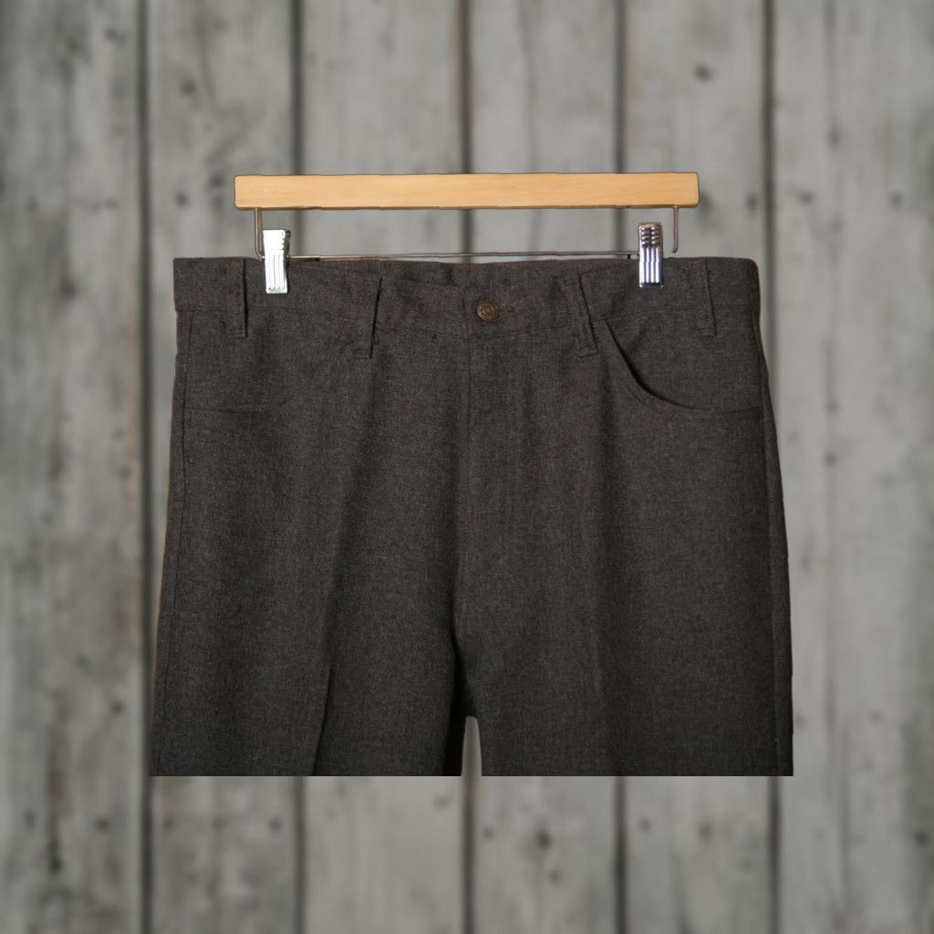 Levi's VINTAGE Levi's 517 Pants Sz. 36x30 Brown Dacron Polyester Bootcut Re-Hemmed Mens Size US 36 / EU 52 - 1 Thumbnail