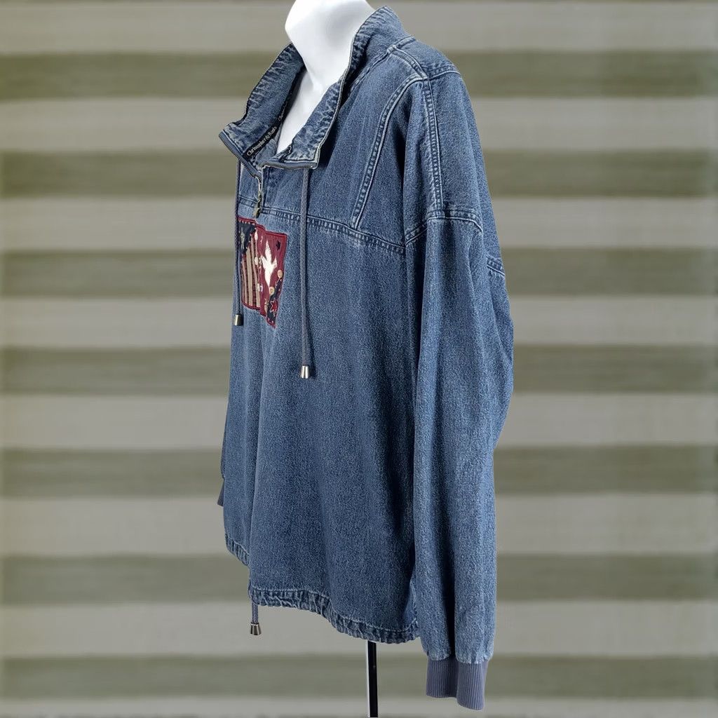 Vintage VINTAGE Christopher & Banks Denim Jacket L Blue Jean DrawString Waist Americana Boho 2000s Women's Blues Bohemian Retro USA 90s Size L / US 10 / IT 46 - 1 Thumbnail