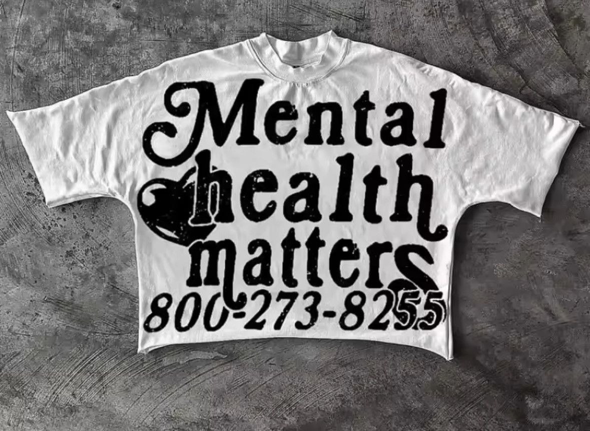 Other Streetwear Y2K Retro Mental Health Matters T-Shirt Size US XXL / EU 58 / 5 - 1 Thumbnail