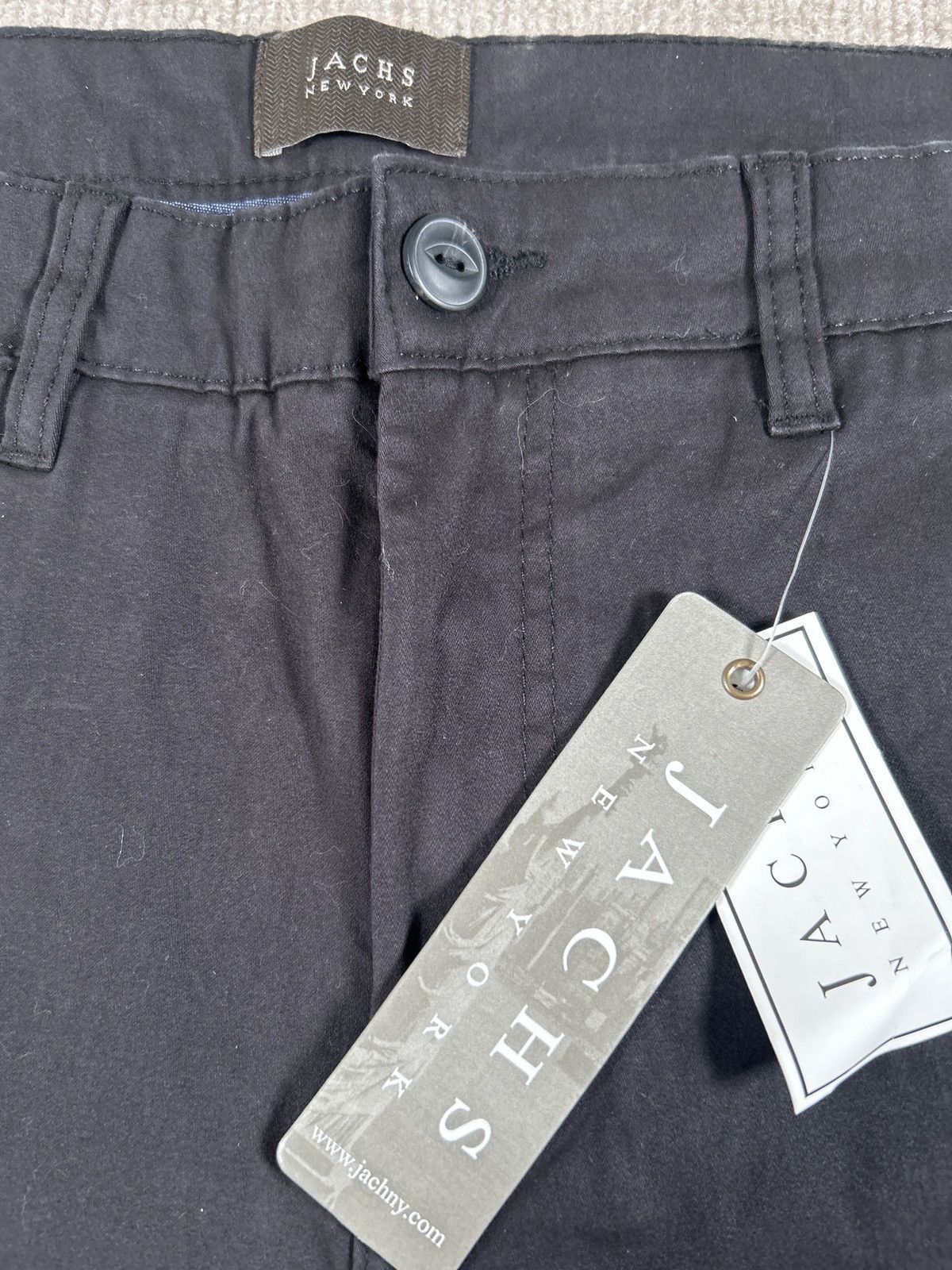 JACHS NY JACHS New York Men’s Straight Fit Chino Pants Black NWT 0162 Size US 36 / EU 52 - 4 Thumbnail