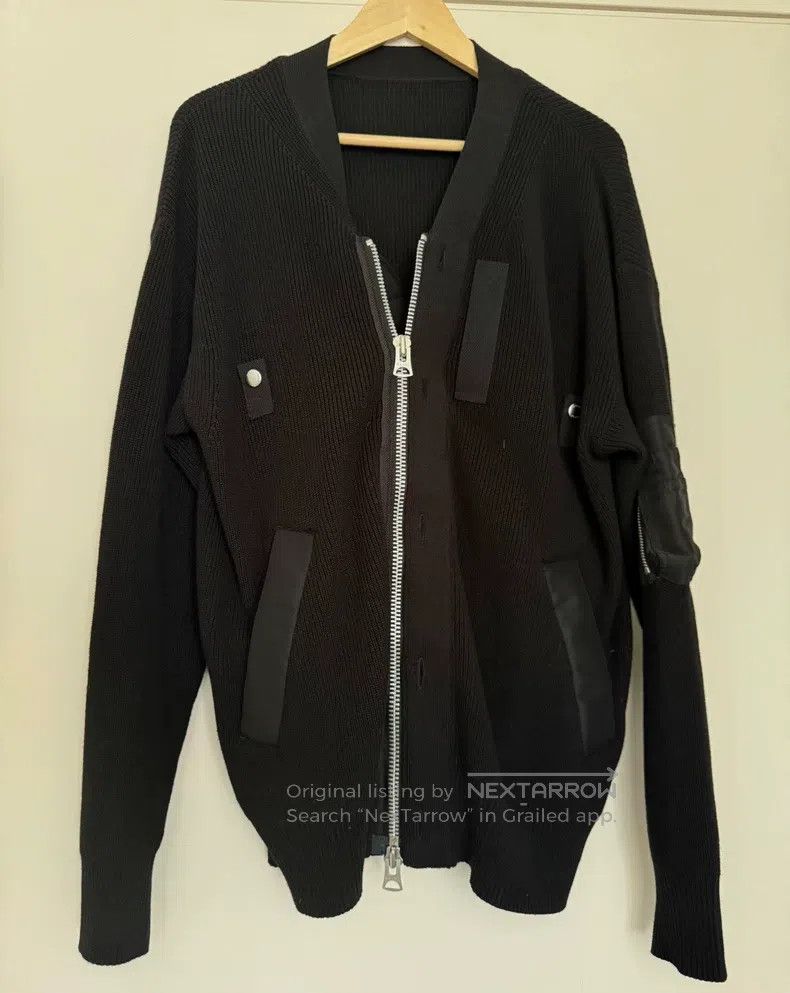 Sacai Sacai New panelled knit baseball jacket| Size US S / EU 44-46 / 1 - 2 Thumbnail