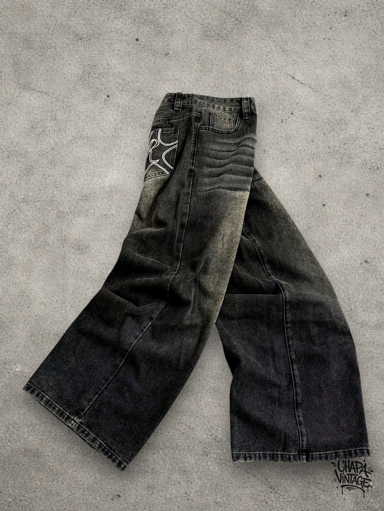 Japanese Brand Washed dark gray jeans Size US 34 / EU 50 - 3 Thumbnail