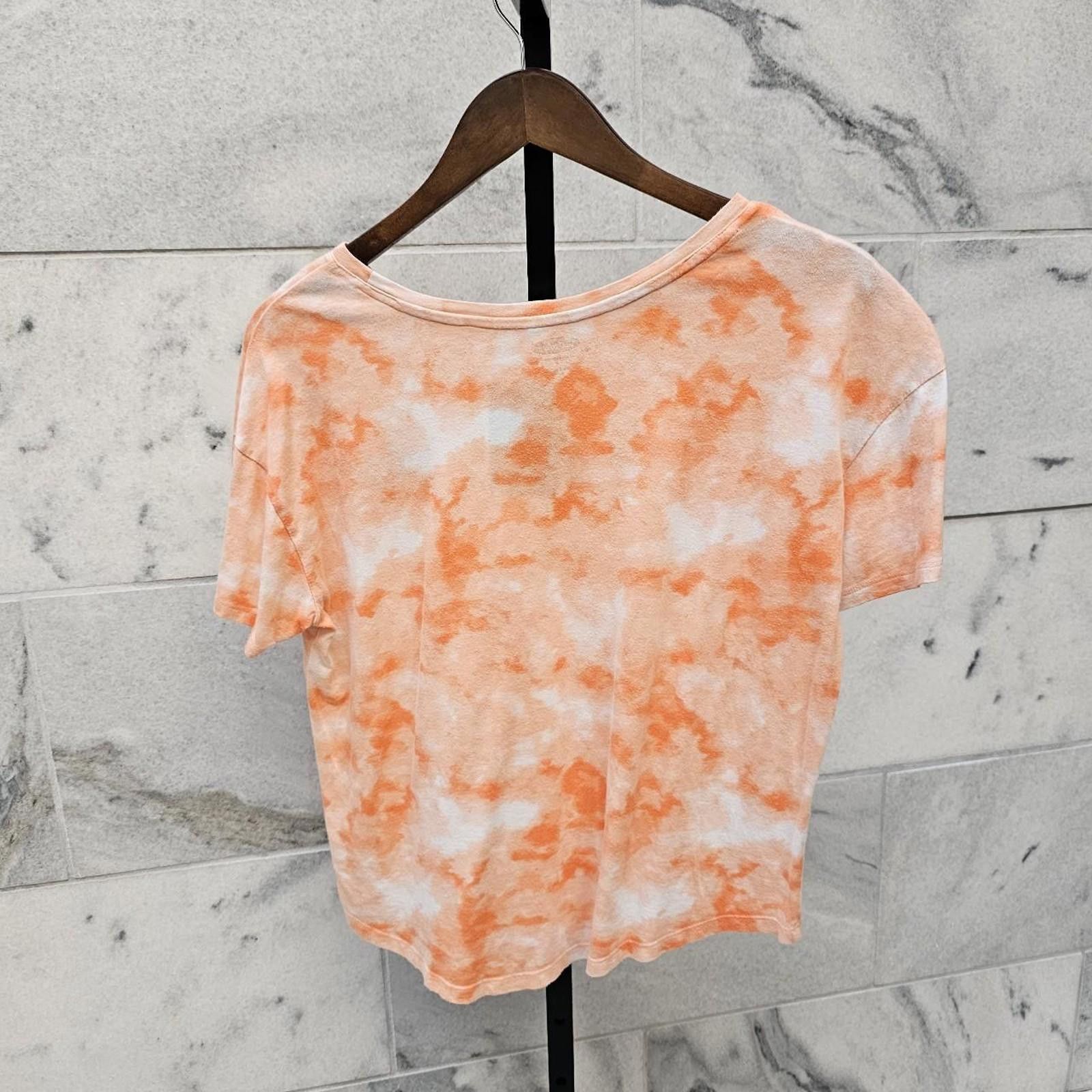 Old Navy Old Navy Women's White and Orange Tie-Dye Crop-top Size M / US 6-8 / IT 42-44 - 4 Thumbnail