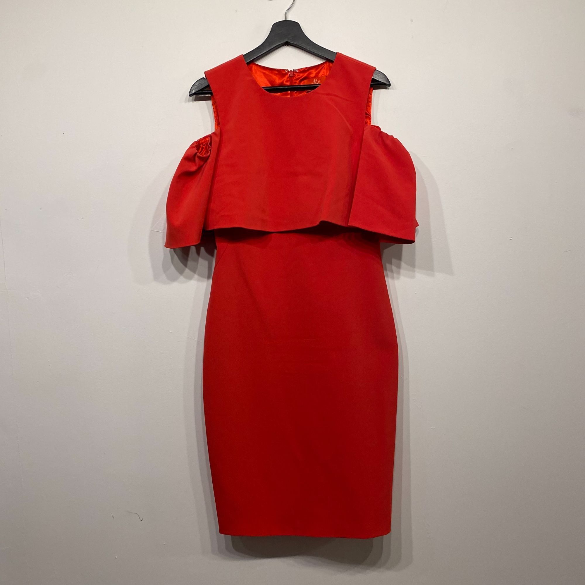 Monique Lhuillier Monique Lhuillier Red Cold Shoulder Sheath Special Event Dre Size M / US 6-8 / IT 42-44 - 1 Thumbnail