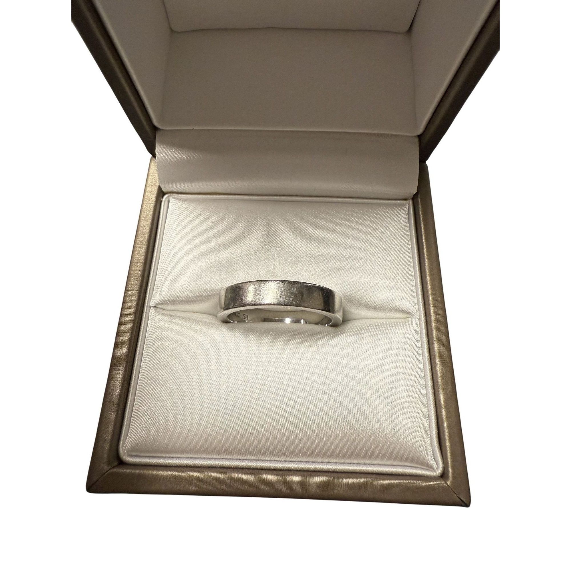 Bvlgari Bvlgari Platinum Wedding Band Ring Size 58 Engraved With Aut Size ONE SIZE - 2 Thumbnail
