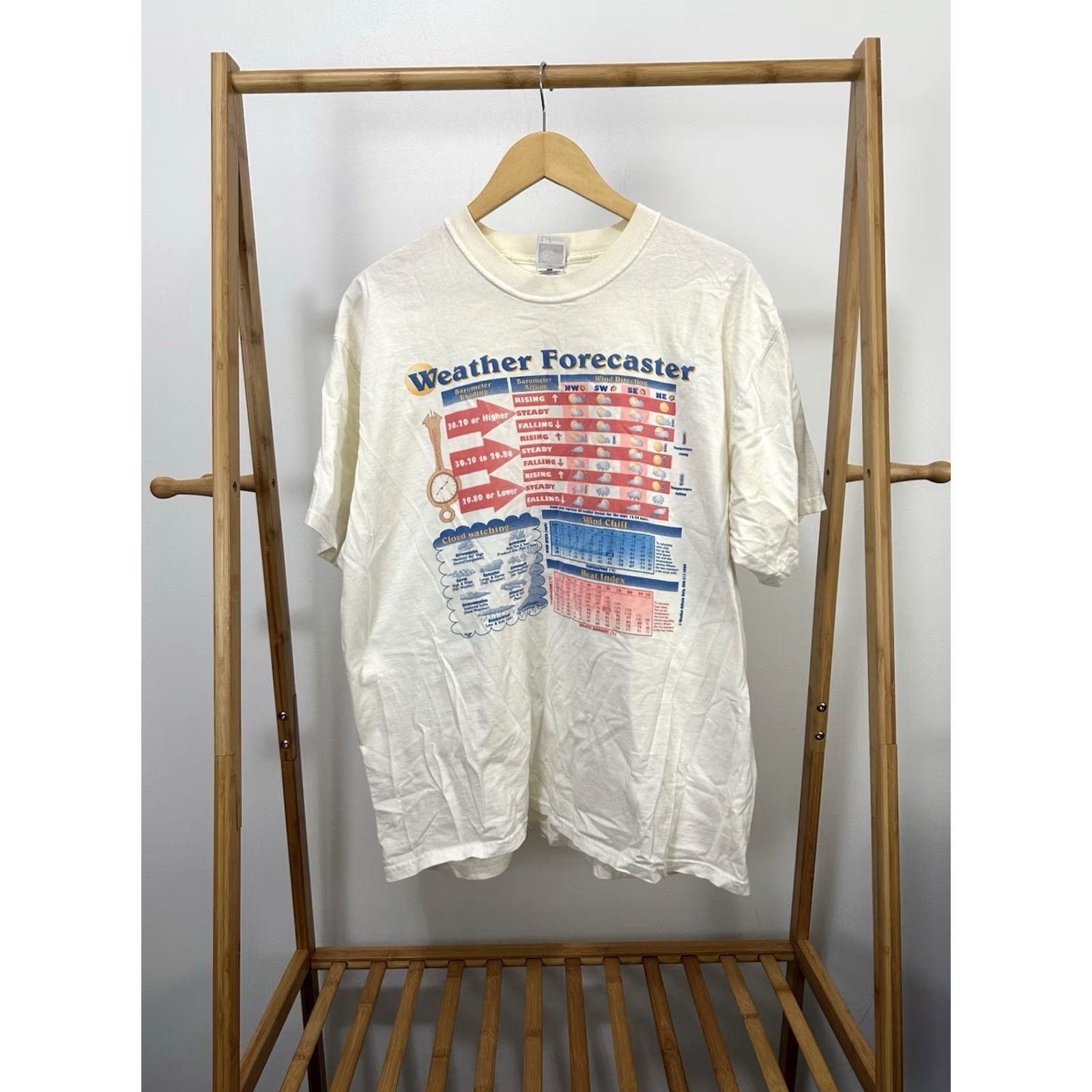 Fruit Of The Loom VTG 90s Weather Forecaster News Anchor Meteorologists Journalist T-Shirt XL White Mens Shirt Weather Forecaster News Anchor XL White VTG 90s T-Shirt Size US XL / EU 56 / 4 - 2 Thumbnail