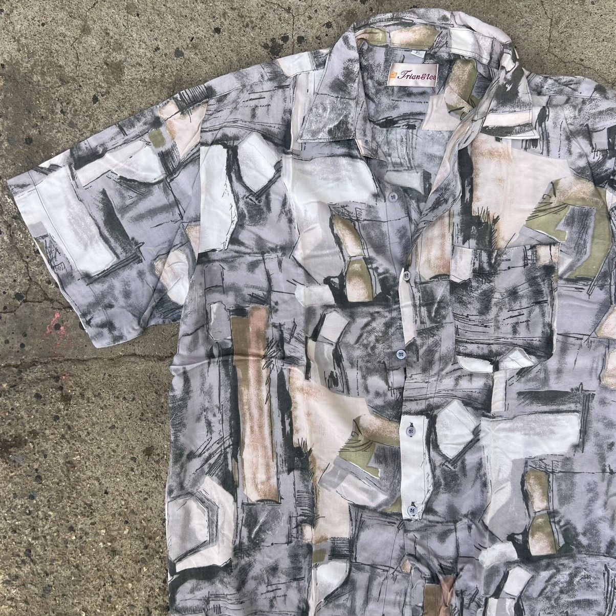 Vintage Vintage Abstract Print Flowers Art Pastel Shirt Button Up Size US XL / EU 56 / 4 - 3 Thumbnail