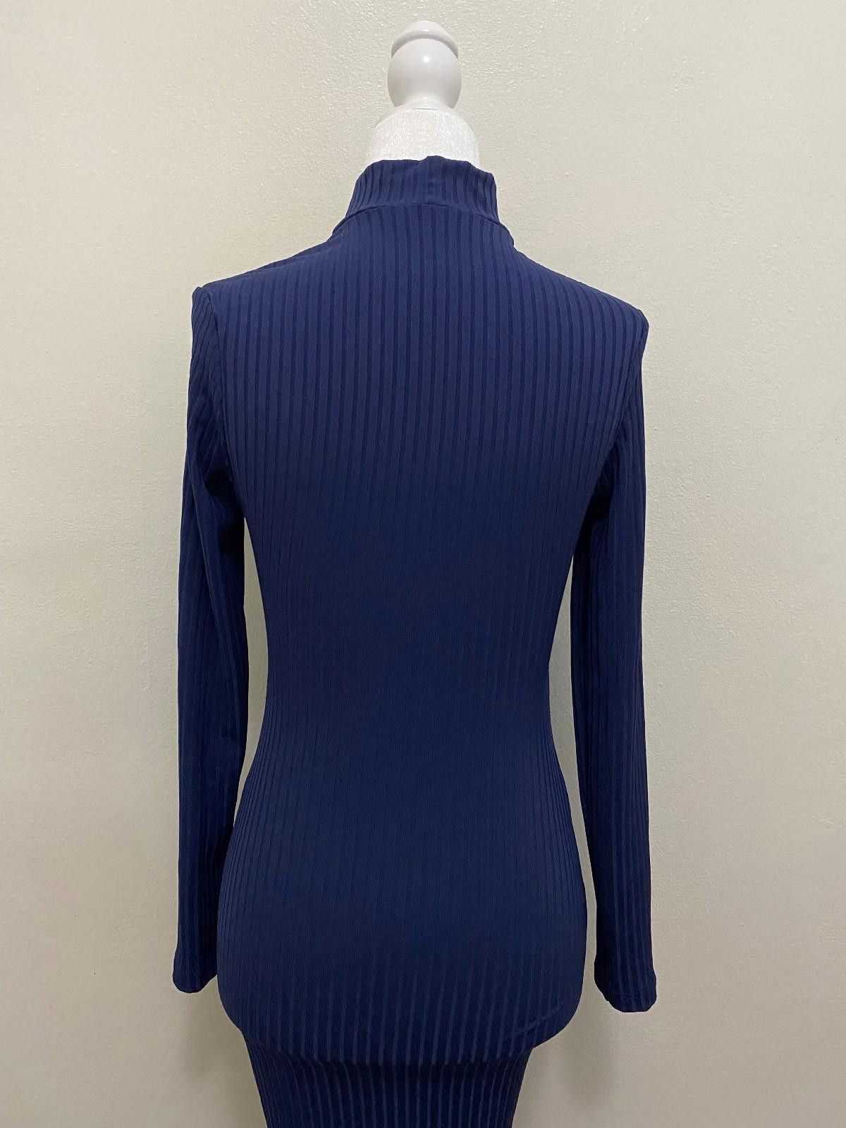 Other FLOUNCE CLUB Knit Mockneck Midi Dress with Side Slit (SMALL) Size S / US 4 / IT 40 - 8 Thumbnail