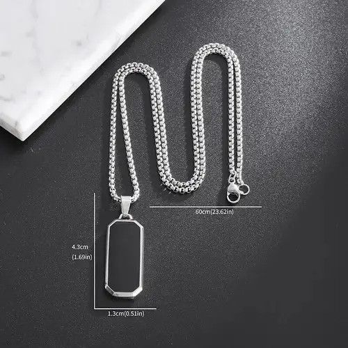 Other Classic Black Rectangular Necklace Size ONE SIZE - 3 Thumbnail