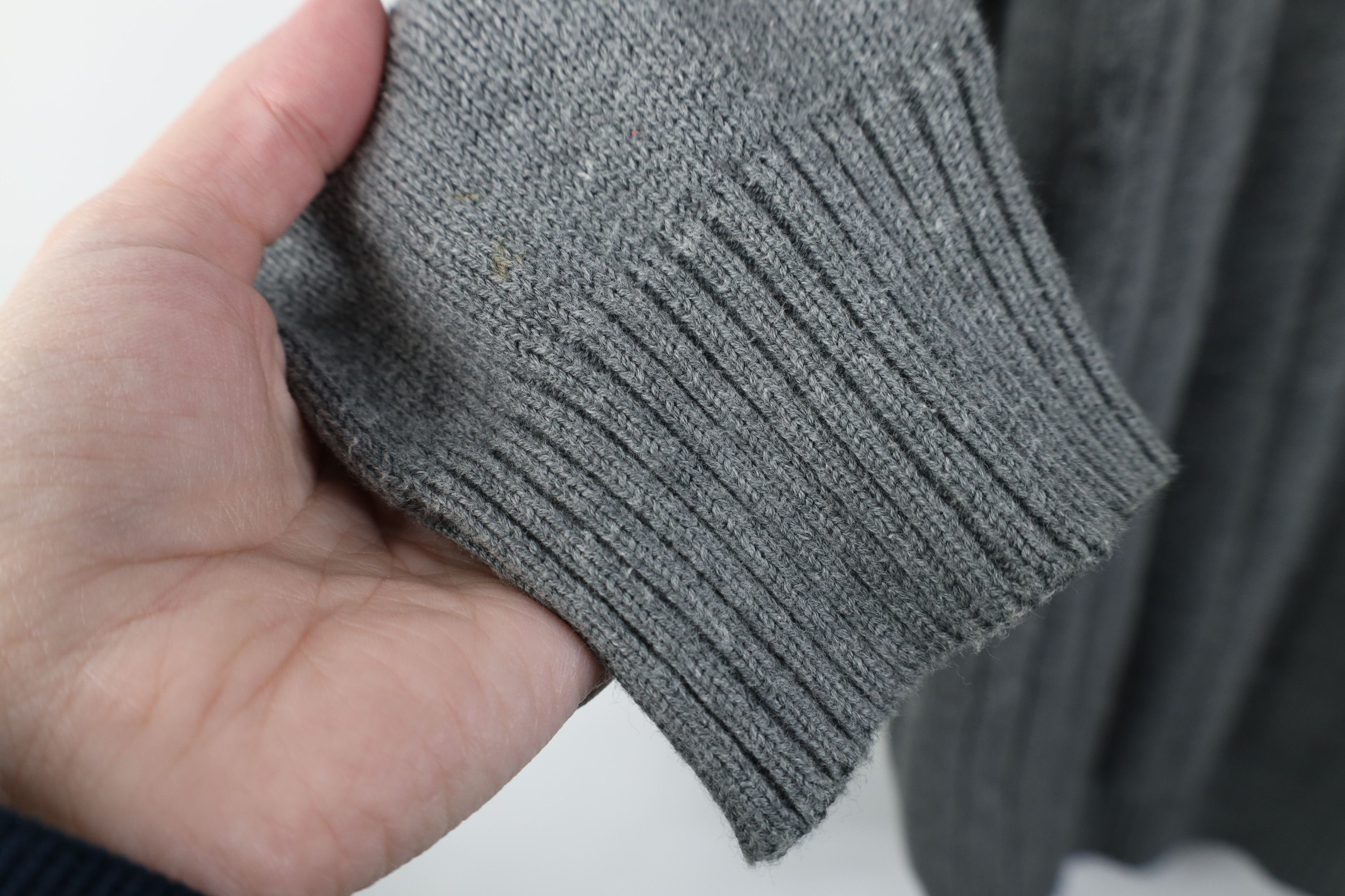 Vintage Vintage 90s Streetwear Cable Knit Crewneck Sweater Gray Size US XL / EU 56 / 4 - 8 Thumbnail