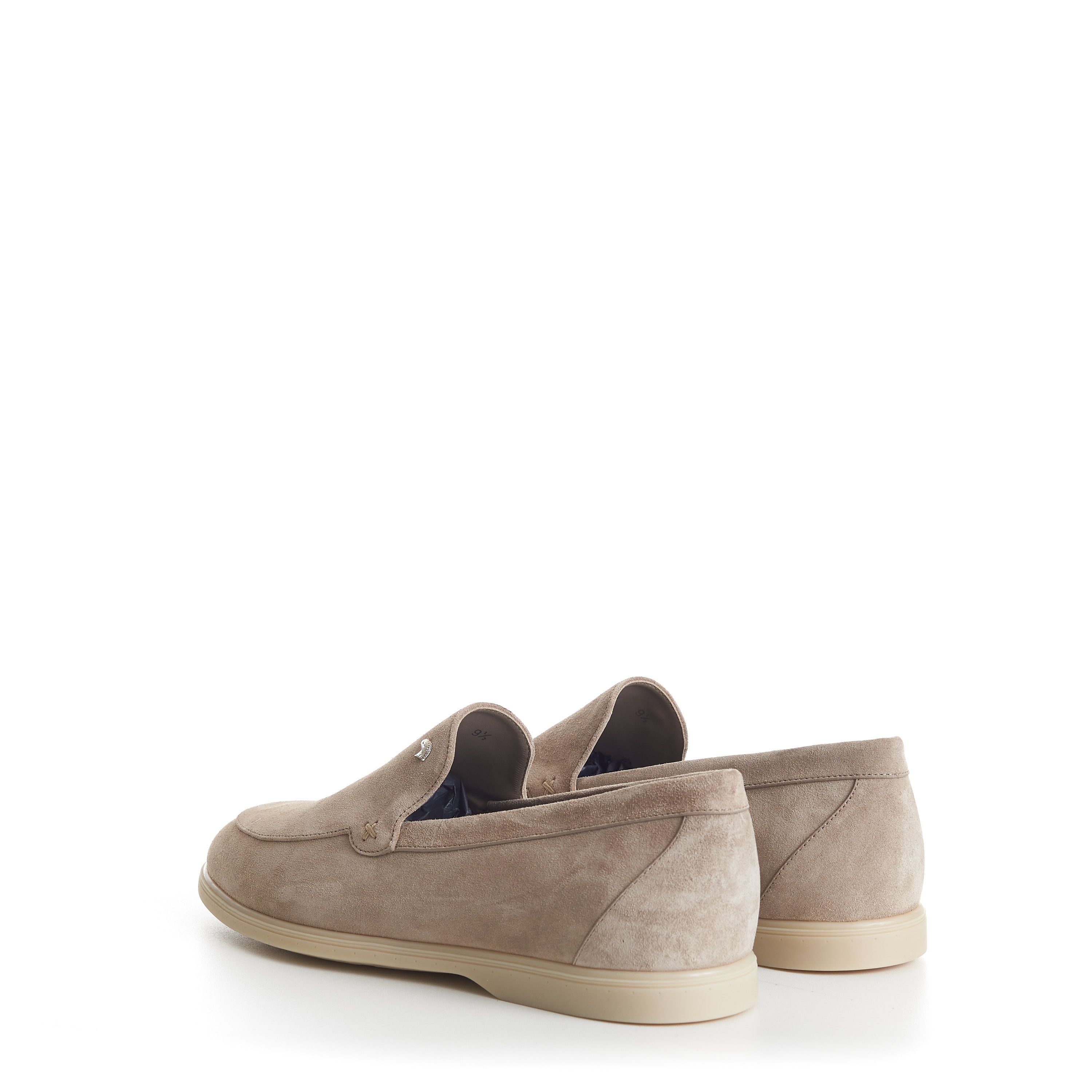 Stefano Ricci Beige Suede Slip-On Loafers - Eagle Head Hardware Size US 8 / EU 41 - 6 Thumbnail