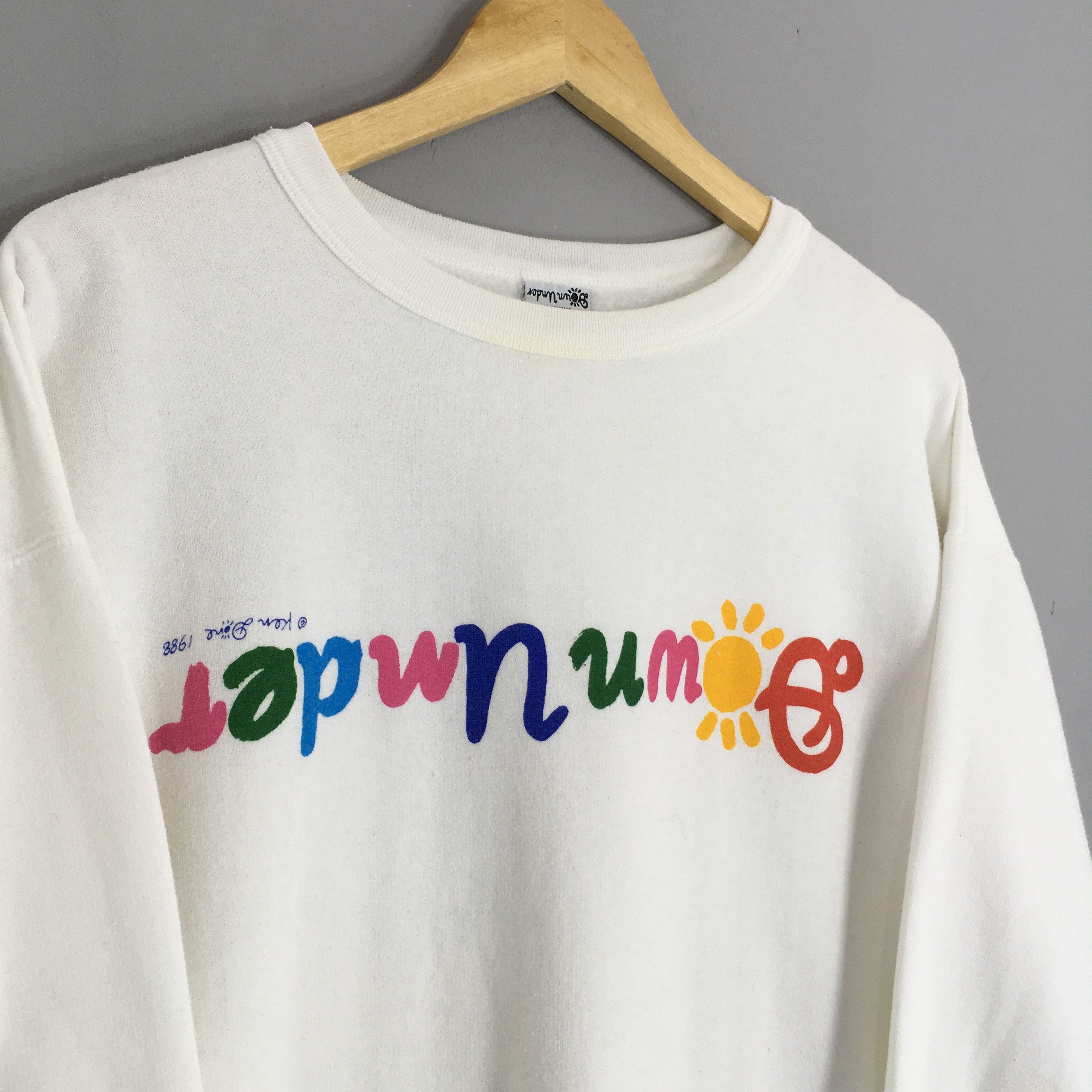 Vintage Vintage 80s Down Under Australia White Sweatshirt Small Size US S / EU 44-46 / 1 - 3 Thumbnail