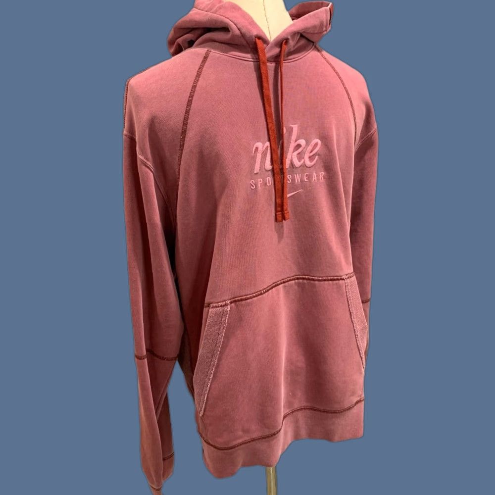 Nike Nike Hoodie Mens Medium Pullover Sweatshirt French Terry Pink Sweet Beet Size US M / EU 48-50 / 2 - 1 Thumbnail