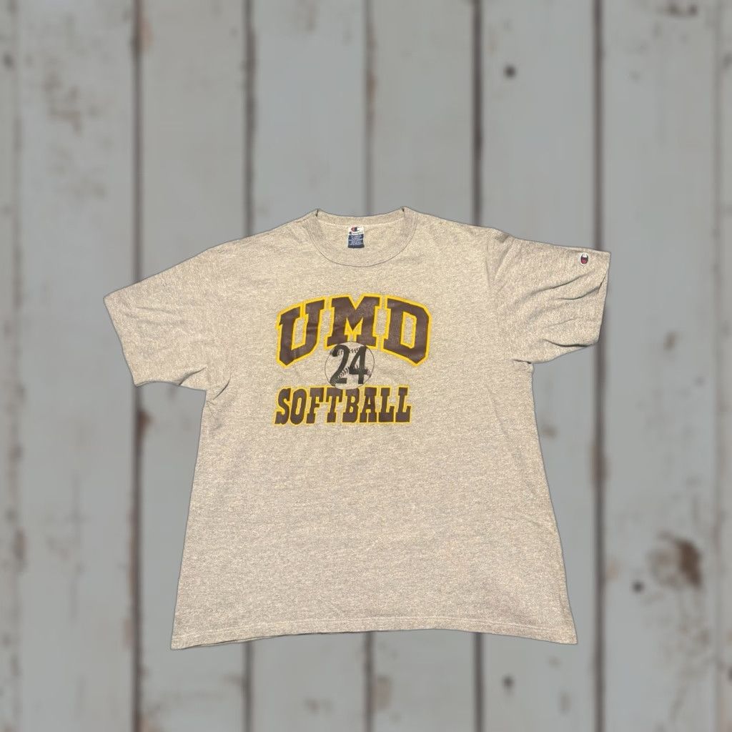 Champion VINTAGE Champion T-Shirt University of Maryland Softball Print 90s Grey XL Men Size US XL / EU 56 / 4 - 1 Thumbnail