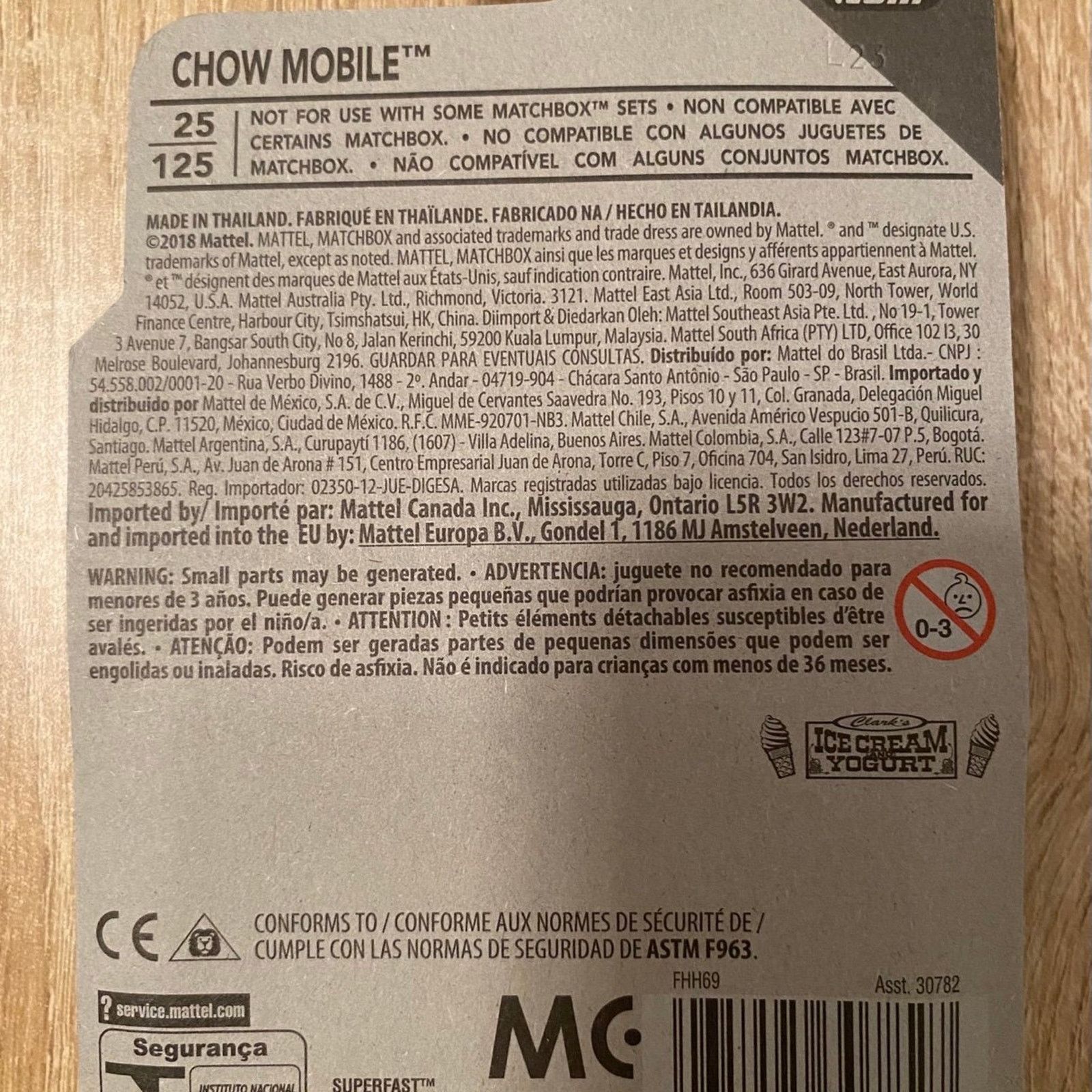 MBX Chow Mobile 25/125 Matchbox 2018 MBX Service FOOD TRUCK Size ONE SIZE - 7 Thumbnail