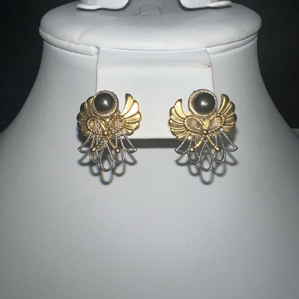 Vintage Vintage Multi Metal Wire Angel Earrings Size ONE SIZE - 2 Thumbnail