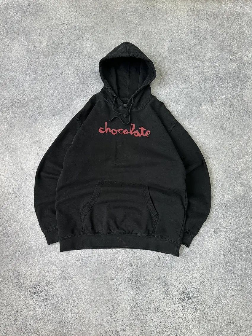 Chocolate Skategang Vintage Vintage Chocolate Skateboard Black Big Logo Hoodie Grailed