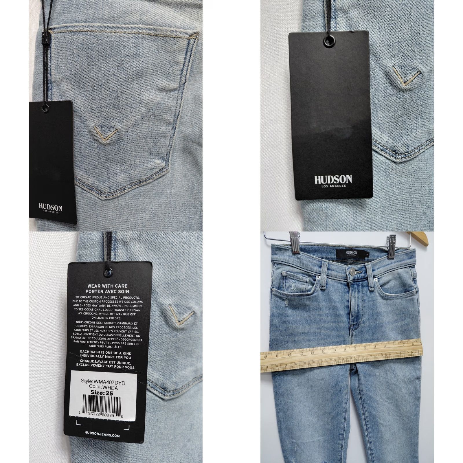 Hudson HUDSON LOS ANGELES Nico Super Skinny Jeans Light Wash Denim 25 Women Size 25 NWT Hudson Nico Super Skinny Jeans Blue Regular Rise Skinny Womens 25 Size 42" / US 20 - 8 Thumbnail