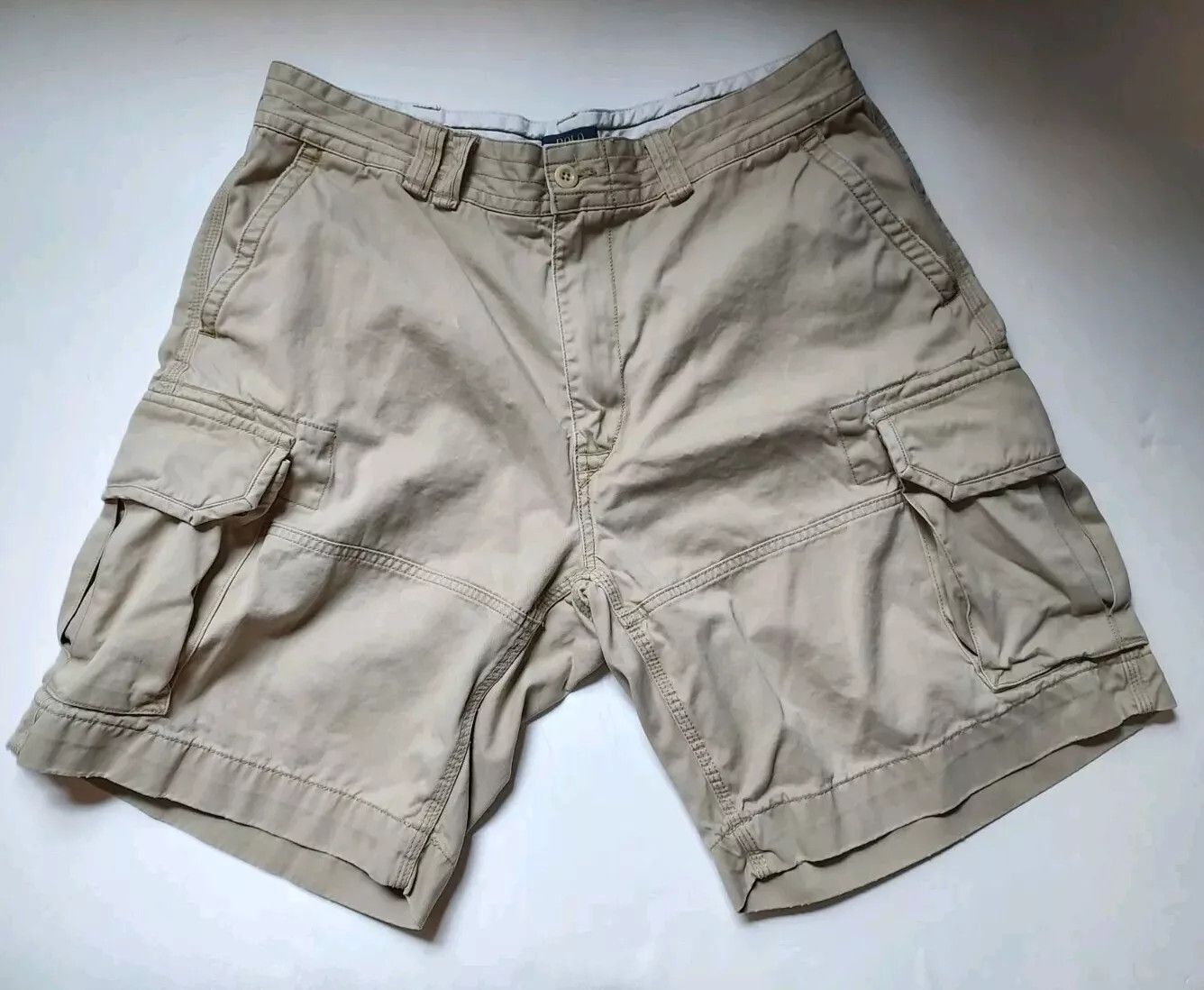 Polo Ralph Lauren Polo Ralph Lauren Classic Twill Cargo Shorts Tan Distressed Size US 38 / EU 54 - 3 Thumbnail