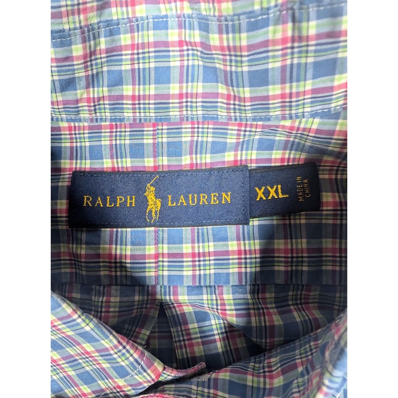Ralph Lauren Ralph Lauren Shirt Mens 2XL Blue Pink Plaid Button-Down Long Sleeve Pony Logo Size US XXL / EU 58 / 5 - 5 Thumbnail
