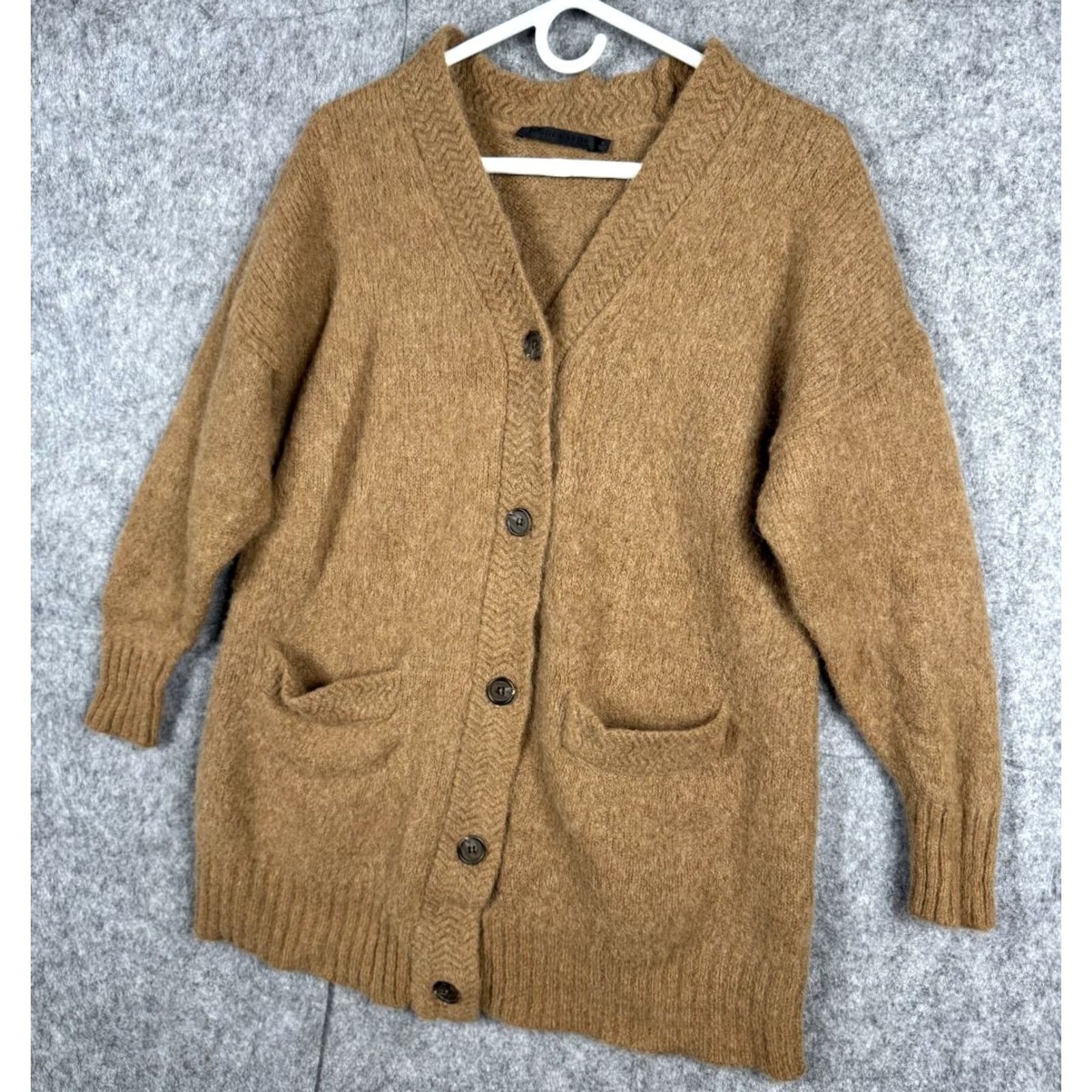Vintage Jenni Kayne Cardigan Sweater Women's Small Brown Alpaca Wool Blend Vintage? No Size S / US 4 / IT 40 - 2 Thumbnail