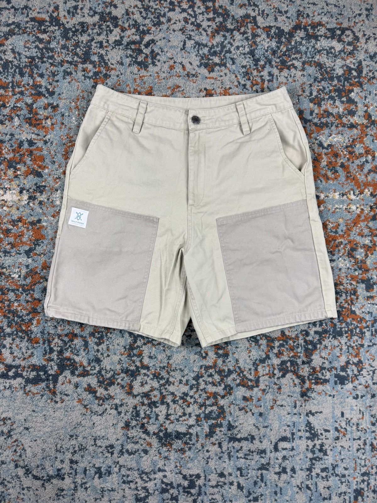 Daily Paper Daily Paper patchwork cargo style logo shorts earth tones Size US 30 / EU 46 - 1 Thumbnail