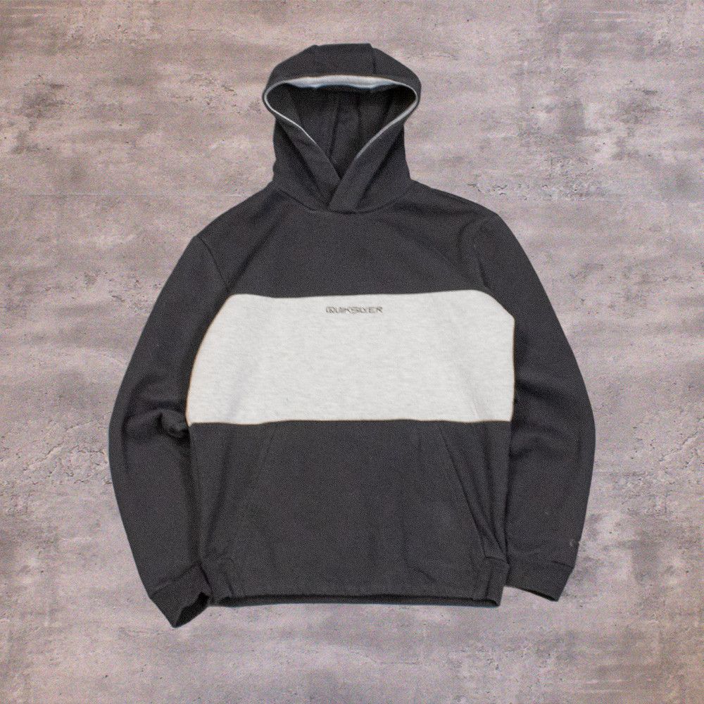 Quiksilver Y2K 2000's 00's Quicksilver Two Tone Boxy Grey Hoodie Size US M / EU 48-50 / 2 - 1 Thumbnail