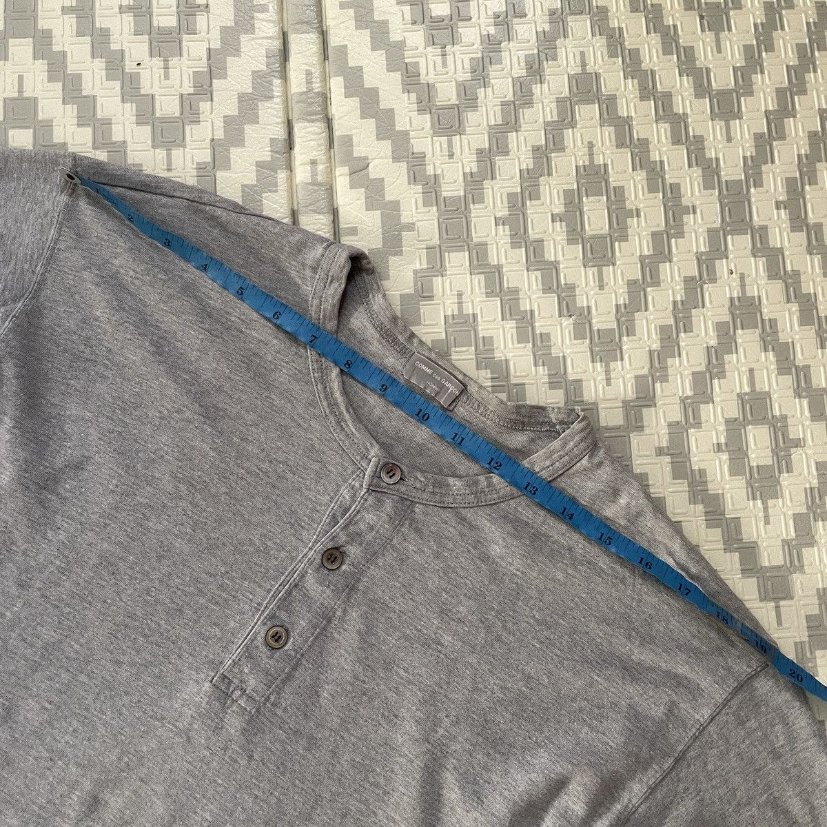 Comme des Garcons Homme Vintage 80's CDG Homme Rei Kawakubo Half button L/s T-shirt Size US M / EU 48-50 / 2 - 10 Thumbnail