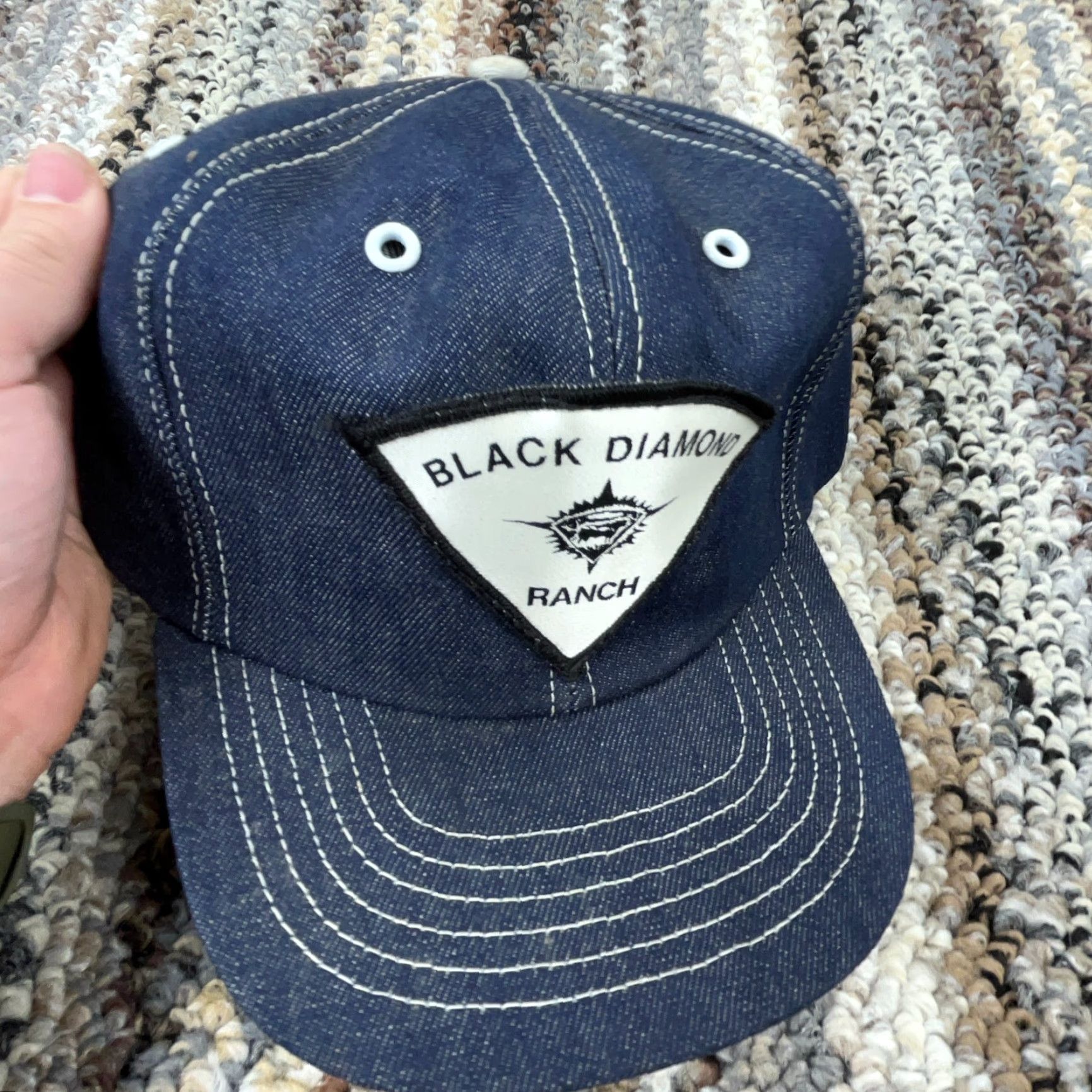 Denime VINTAGE Cardinal Caps Trucker Hat Cap Denim USA Patch Blue Adjustable Size Adult Men 80s 90s Retro Hipster Logo Outdoor Classic Cap Space Size US 35 - 3 Thumbnail