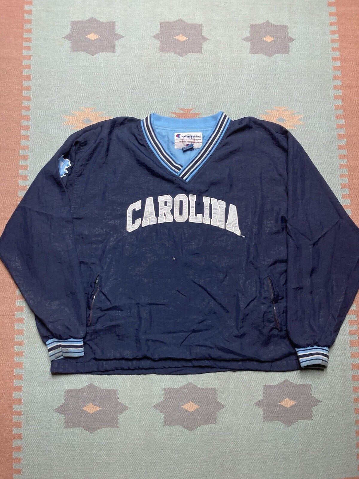 Champion × Vintage champion windbreaker jacket UNC north carolna Tar Heels XXL Size US XXL / EU 58 / 5 - 1 Thumbnail